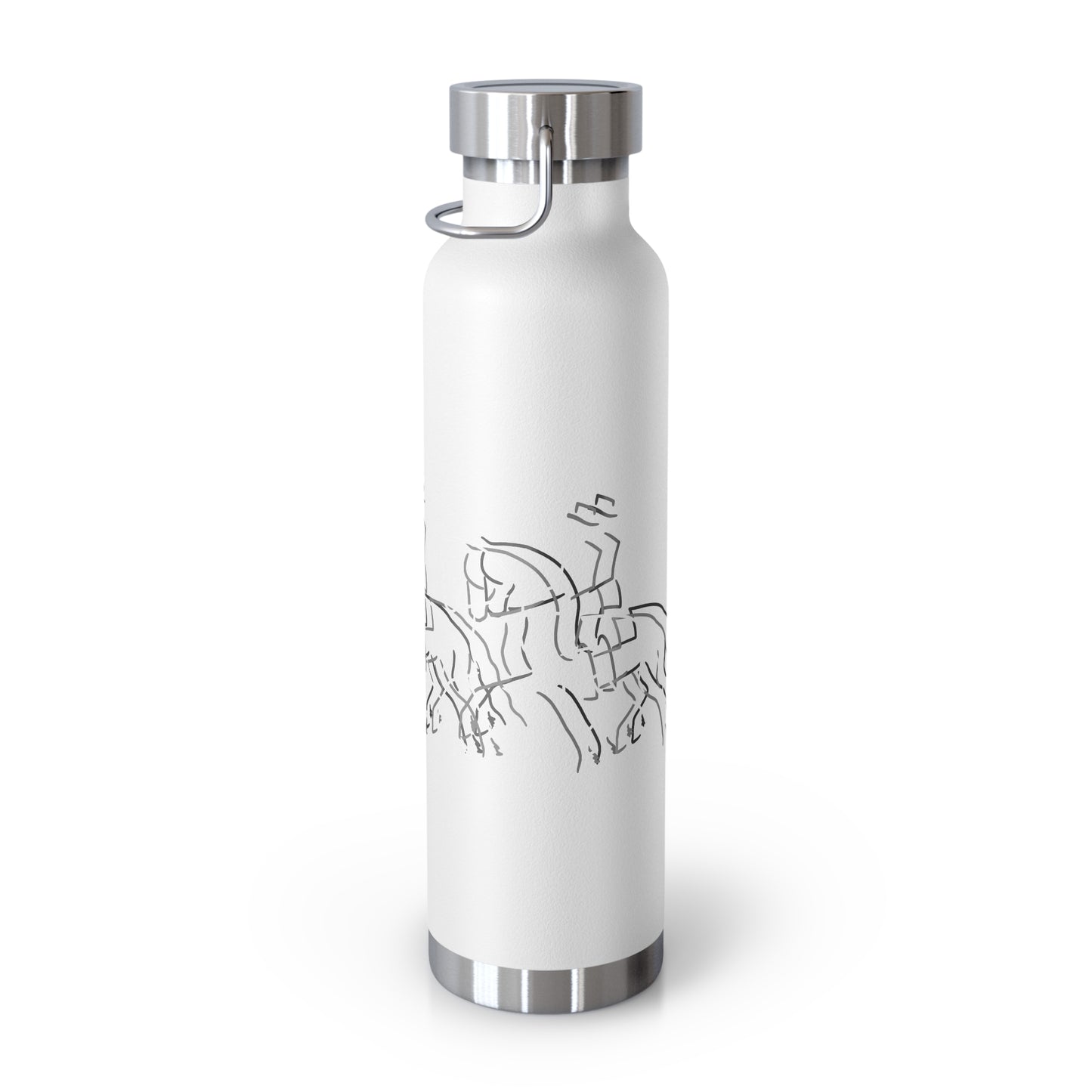 Jenny Veenstra Graphic Dressage color Copper Vacuum Insulated Bottle, 22oz