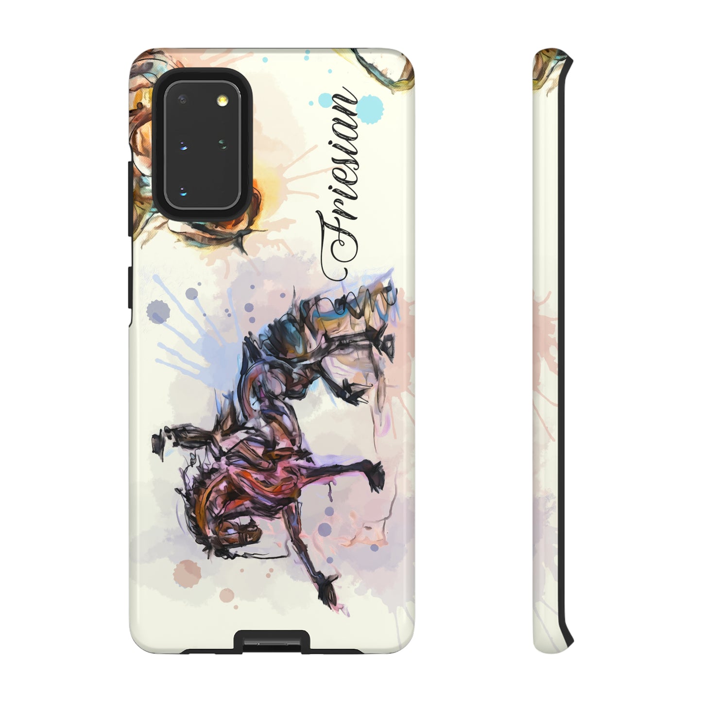 Friesian Watercolor Horse Horse Lover Gift Study Tough Case Phone Case.