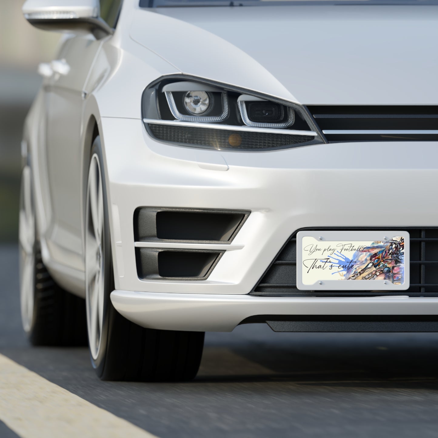 Barrel Racing Art License Plate