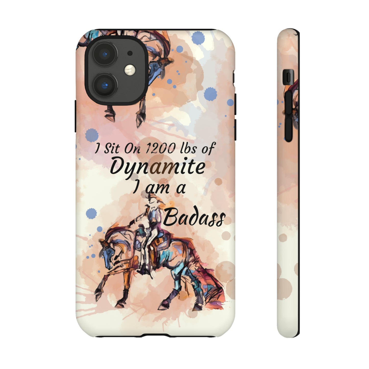 Swearing Western Watercolor Horse Horse Lover Gift Study Tough Case Phone Case.