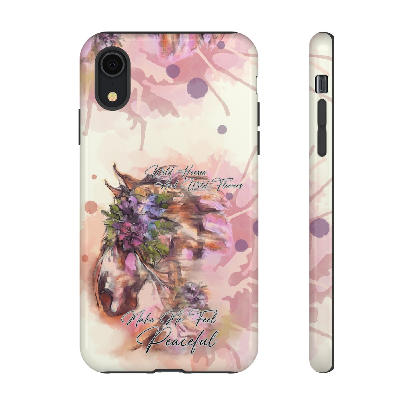 Romantic Equestrian Watercolor Horse Horse Lover Gift Study Tough Case Phone Case.