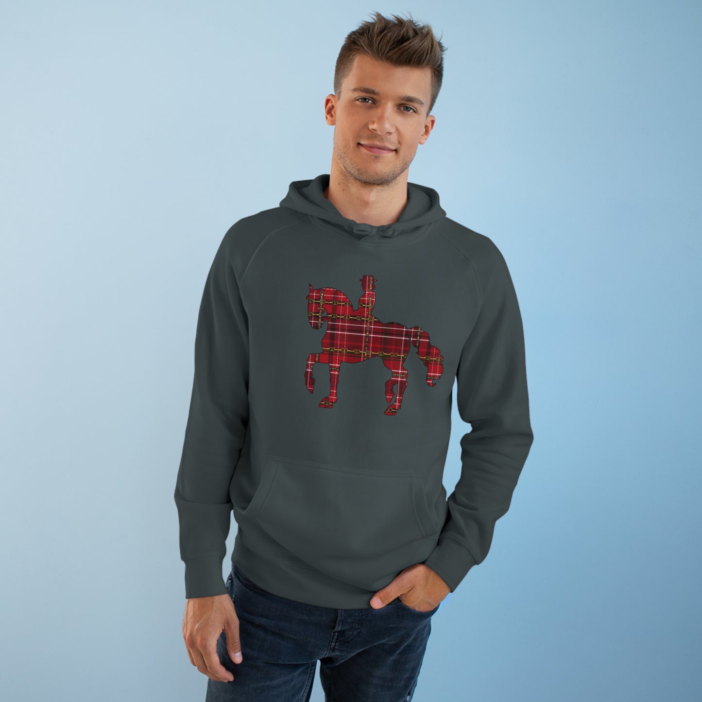 Christmas Piaffe Plaid "Oh What fun it is to ride" Dressage Unisex Supply Hoodie