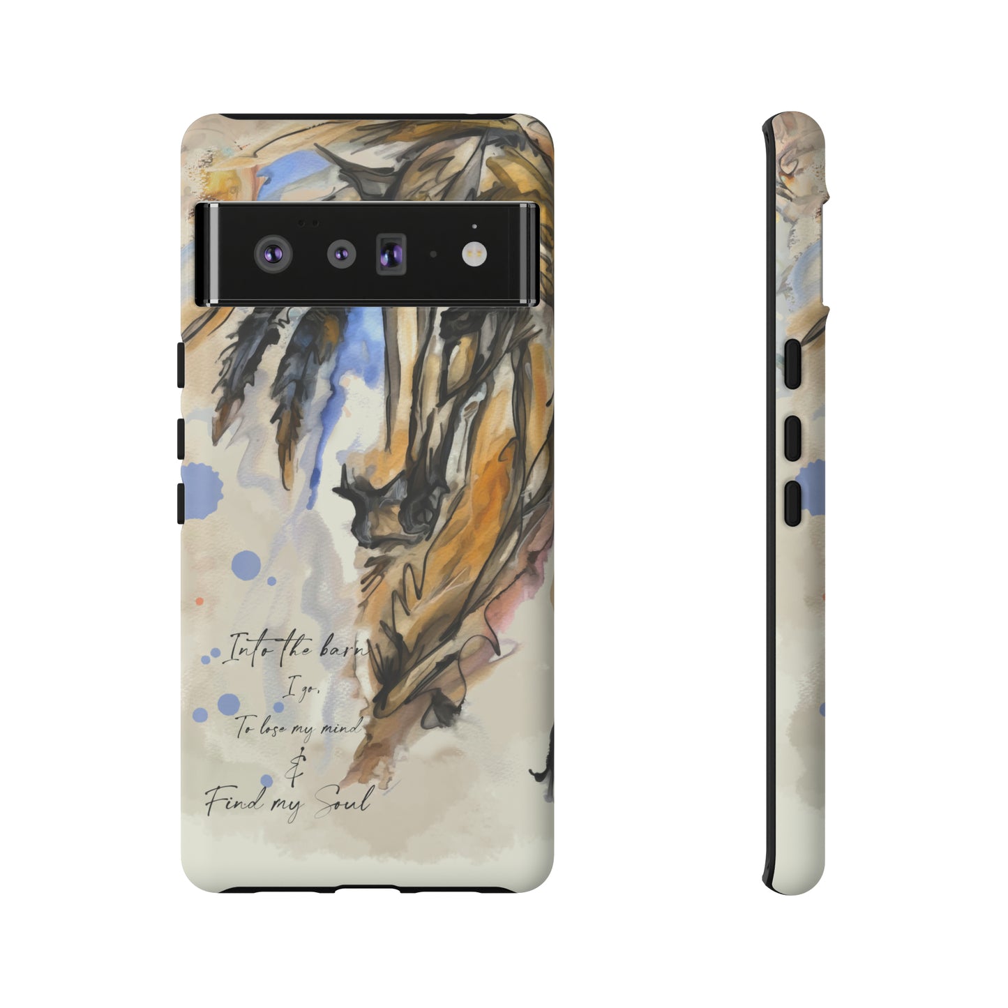 Inspirational Watercolor Horse Horse Lover Gift Study Tough Case Phone Case.