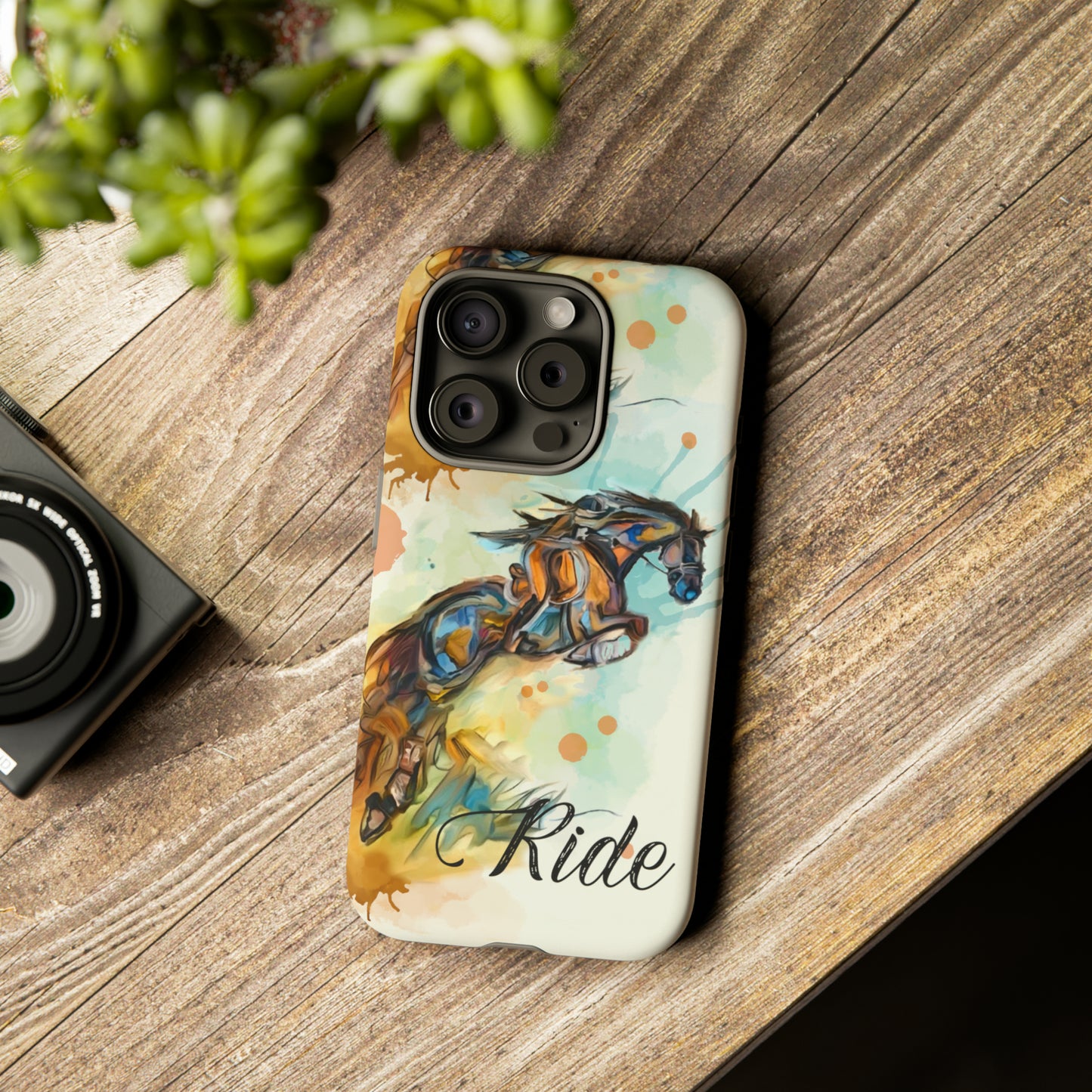 Water color Hunter Jumper Horse arena Study Tough Case Phone Case.