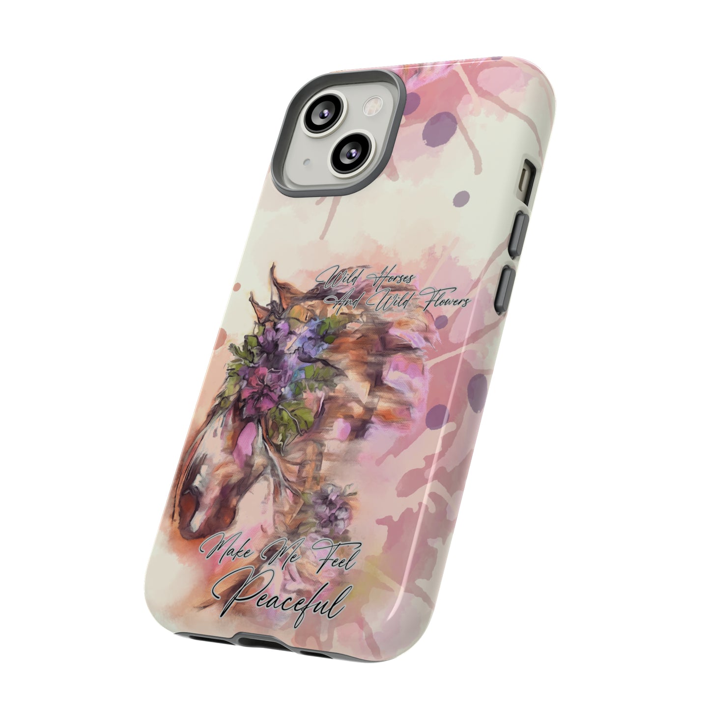Romantic Equestrian Watercolor Horse Horse Lover Gift Study Tough Case Phone Case.