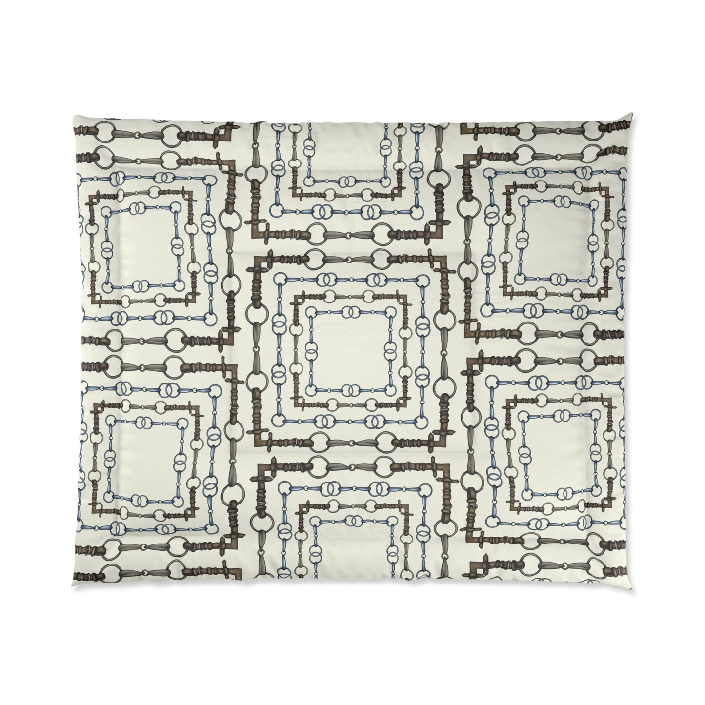Equestrian Snaffle Bit Comforter - Custom Colors Available
