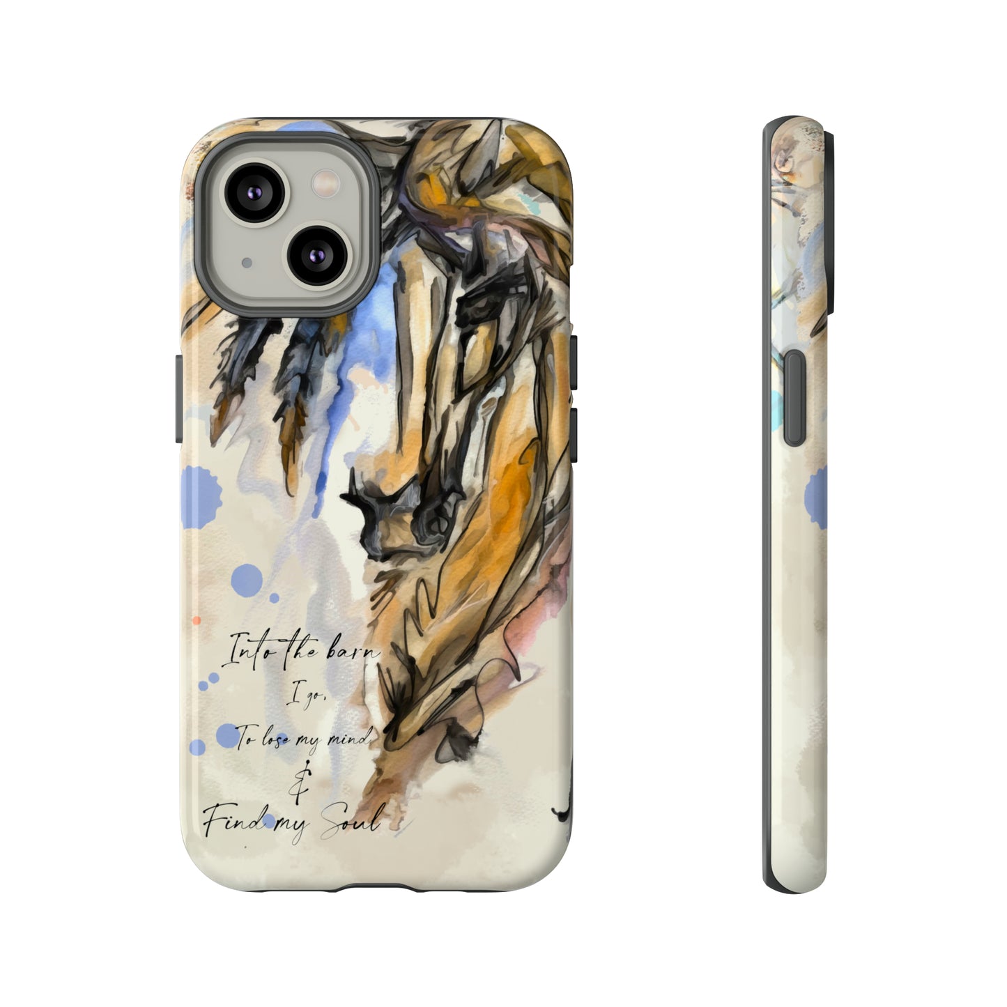 Inspirational Watercolor Horse Horse Lover Gift Study Tough Case Phone Case.
