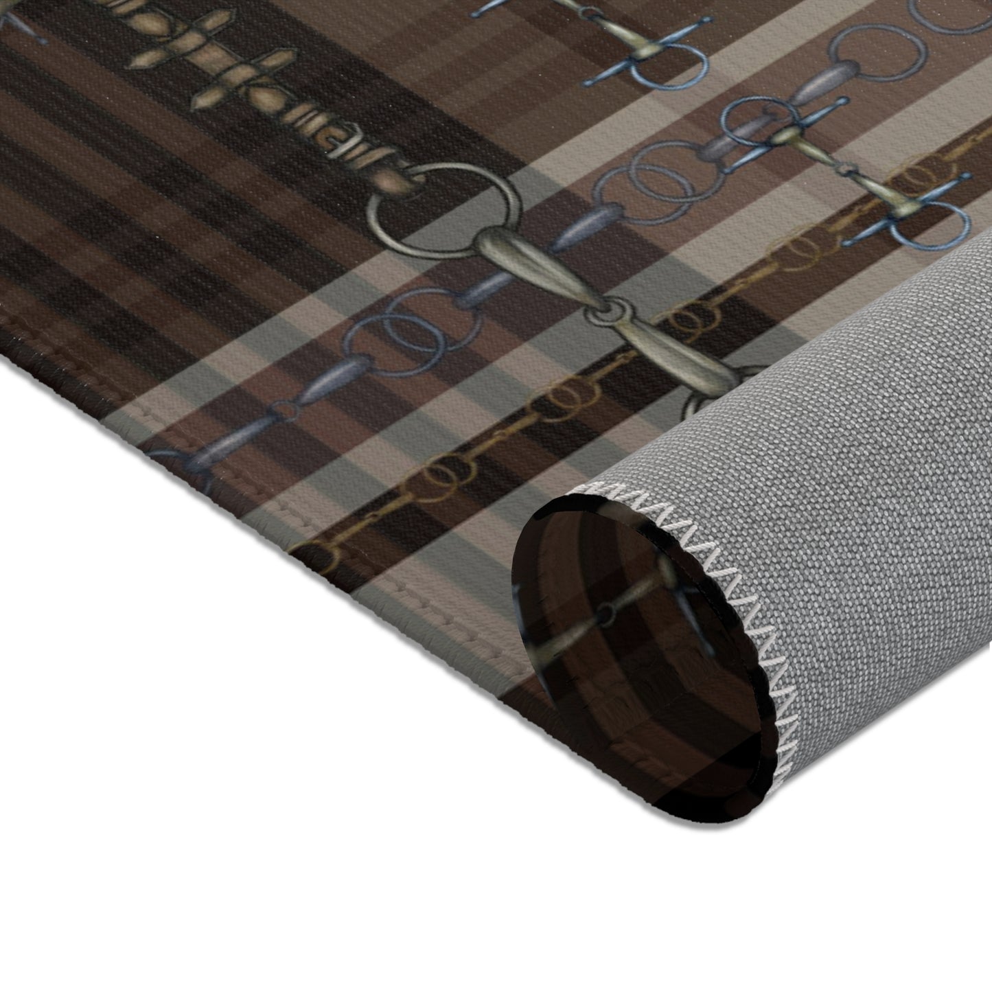 Bits and Reins Hunter Jumper Dressage Area Rug - Show Stall Mat - Tack Room Rug - Horse Lovers Gift - Practice your Test Dressage Rug