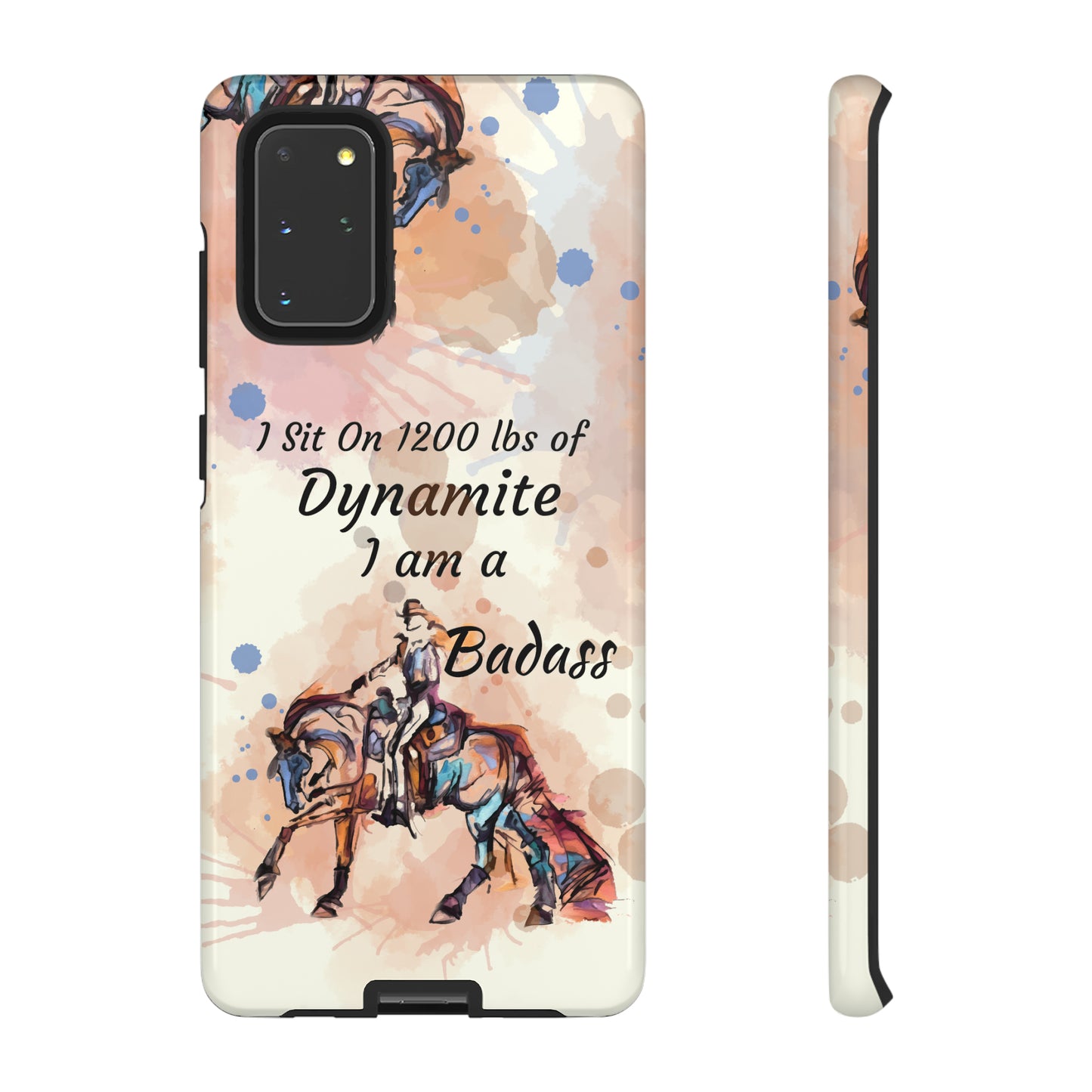 Swearing Western Watercolor Horse Horse Lover Gift Study Tough Case Phone Case.