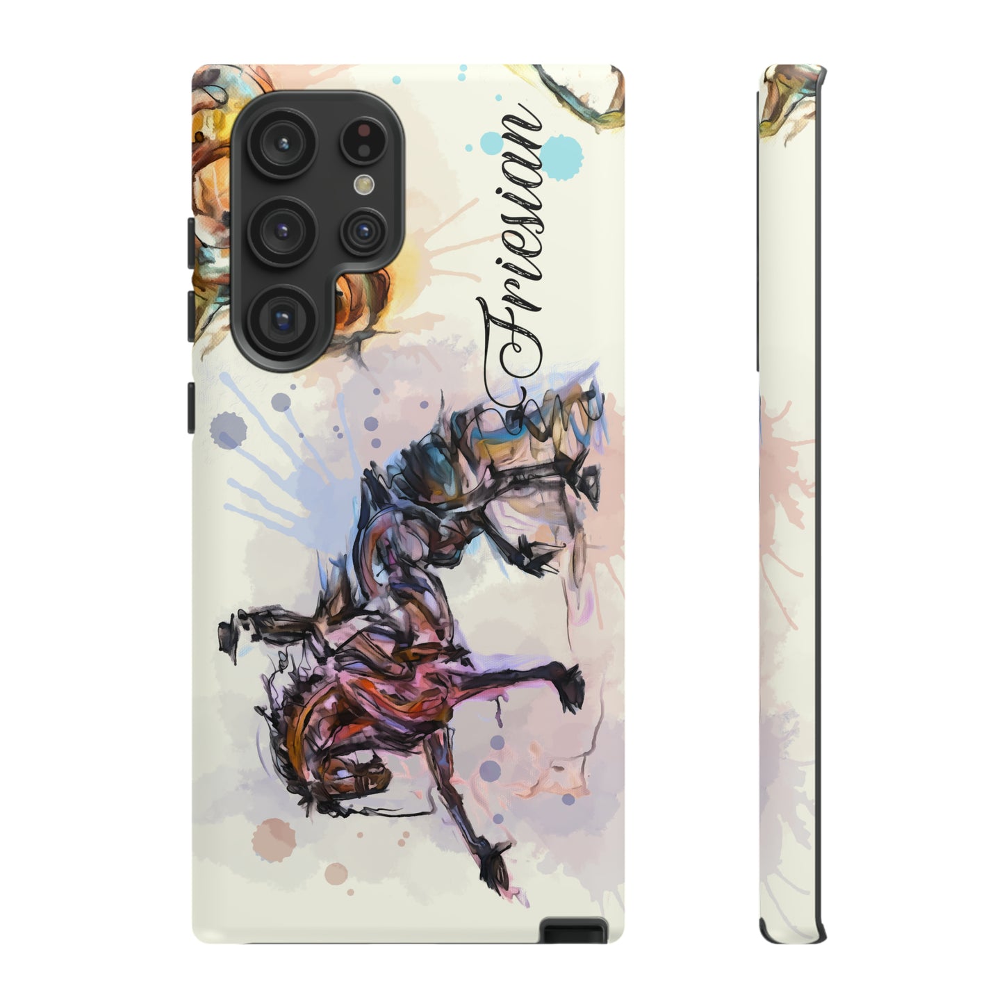 Friesian Watercolor Horse Horse Lover Gift Study Tough Case Phone Case.
