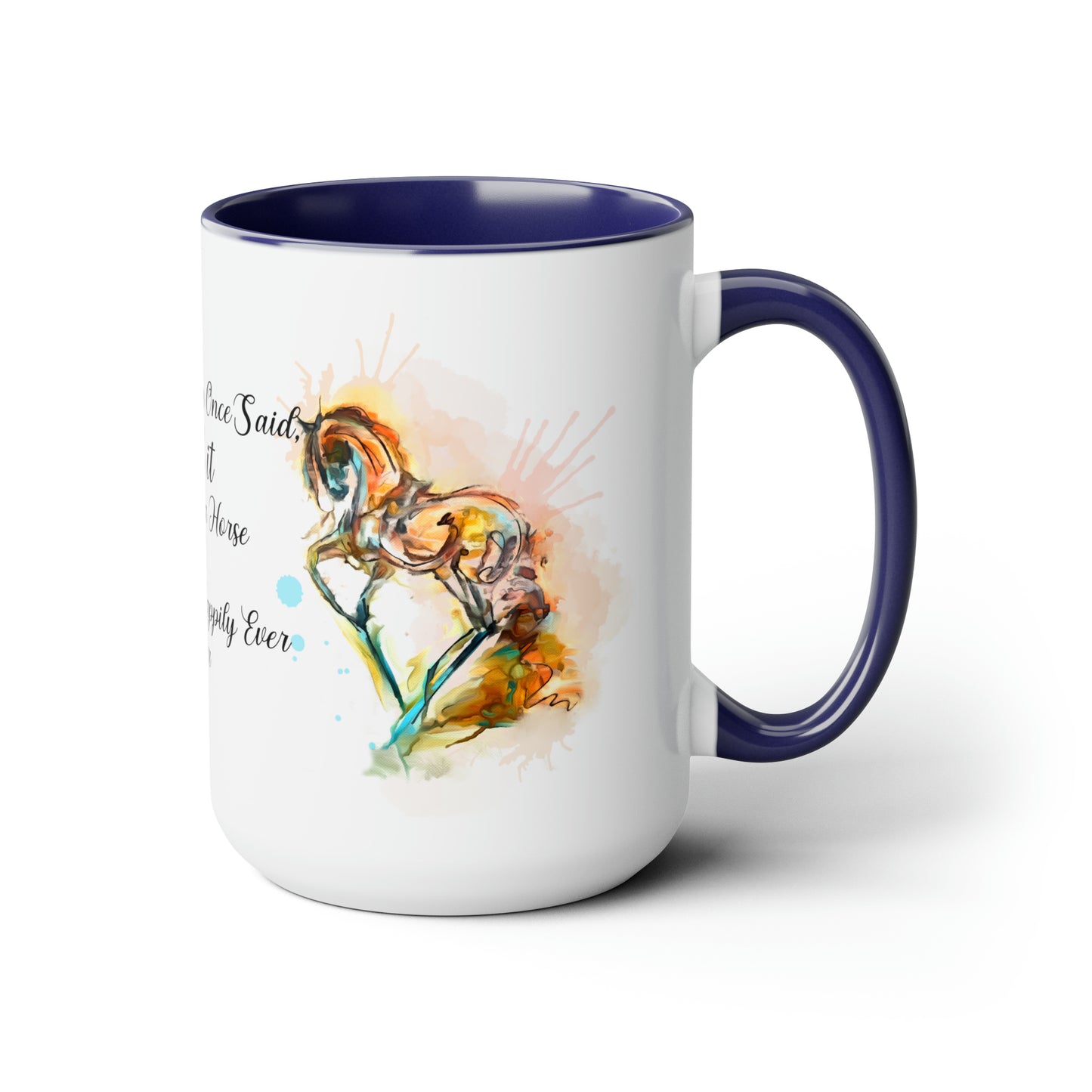 Copy of Copy of Pegasus Water color art . Horse Lover Gift -Two-Tone Coffee Mugs, 15oz
