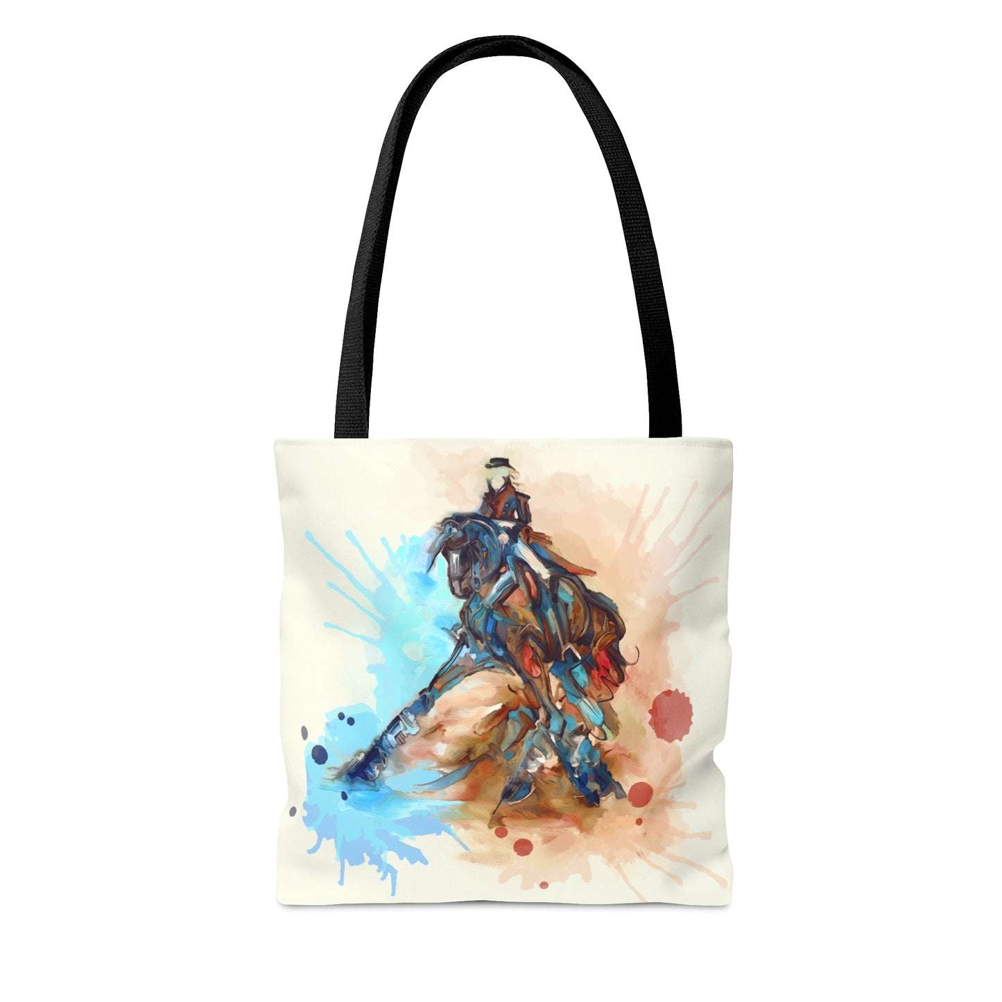 Dressage Watercolor Horse Artistic Tote Bag (AOP)