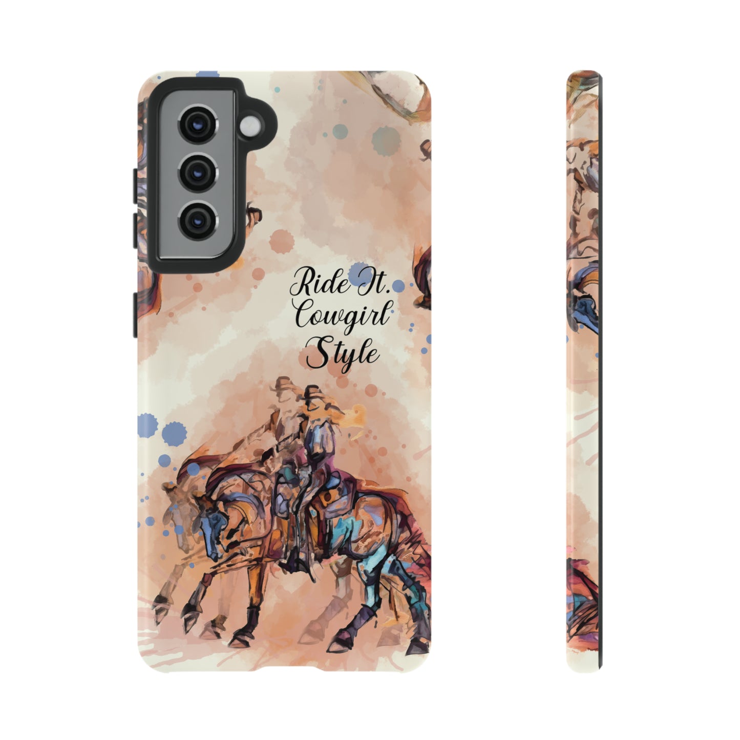 Raunchy Western Horse Watercolor Horse Horse Lover Gift Study Tough Case Phone Case.