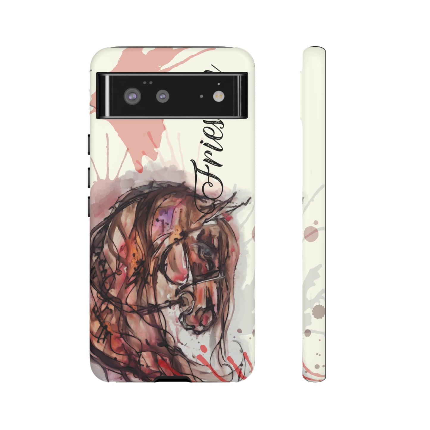 Friesian Watercolor Flower crown Horse Horse Lover Gift Study Tough Case Phone Case.