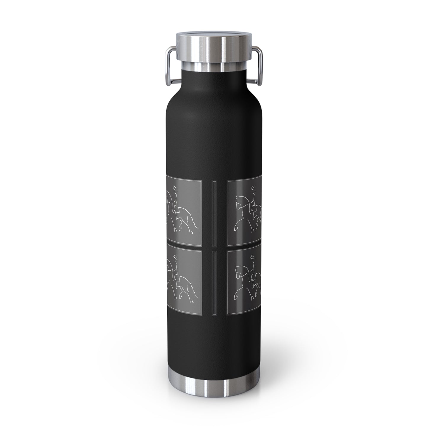 Jenny Veenstra Logo Graphic Friesian color Copper Vacuum Insulated Bottle, 22oz