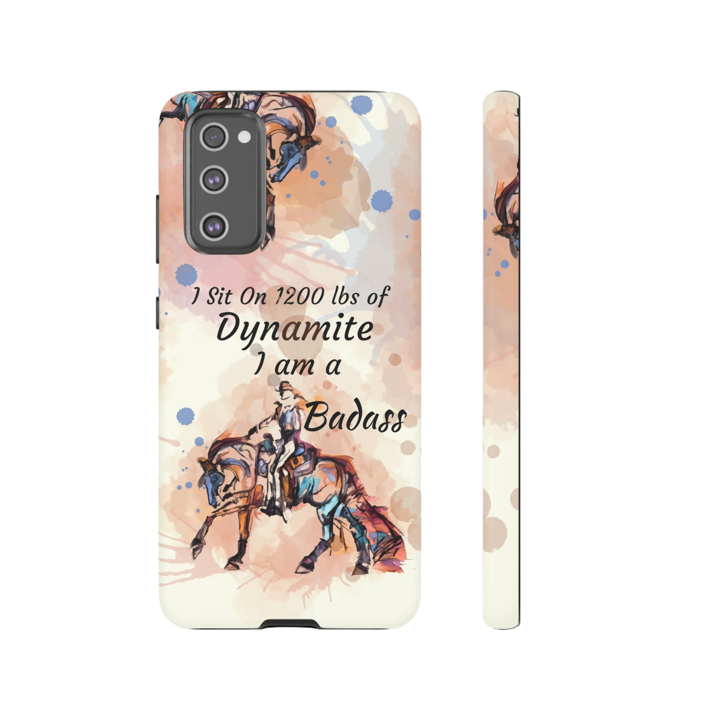Swearing Western Watercolor Horse Horse Lover Gift Study Tough Case Phone Case.