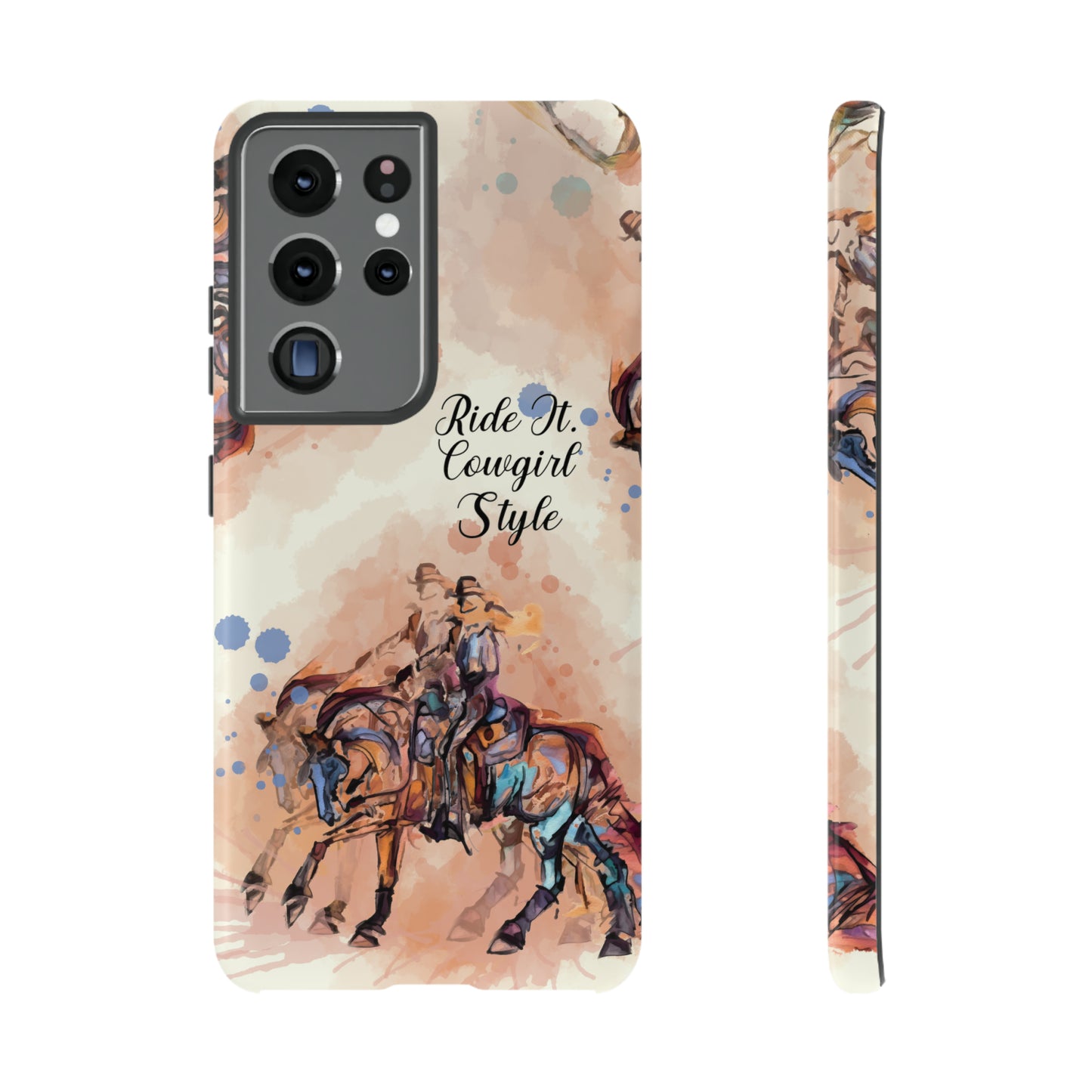 Raunchy Western Horse Watercolor Horse Horse Lover Gift Study Tough Case Phone Case.