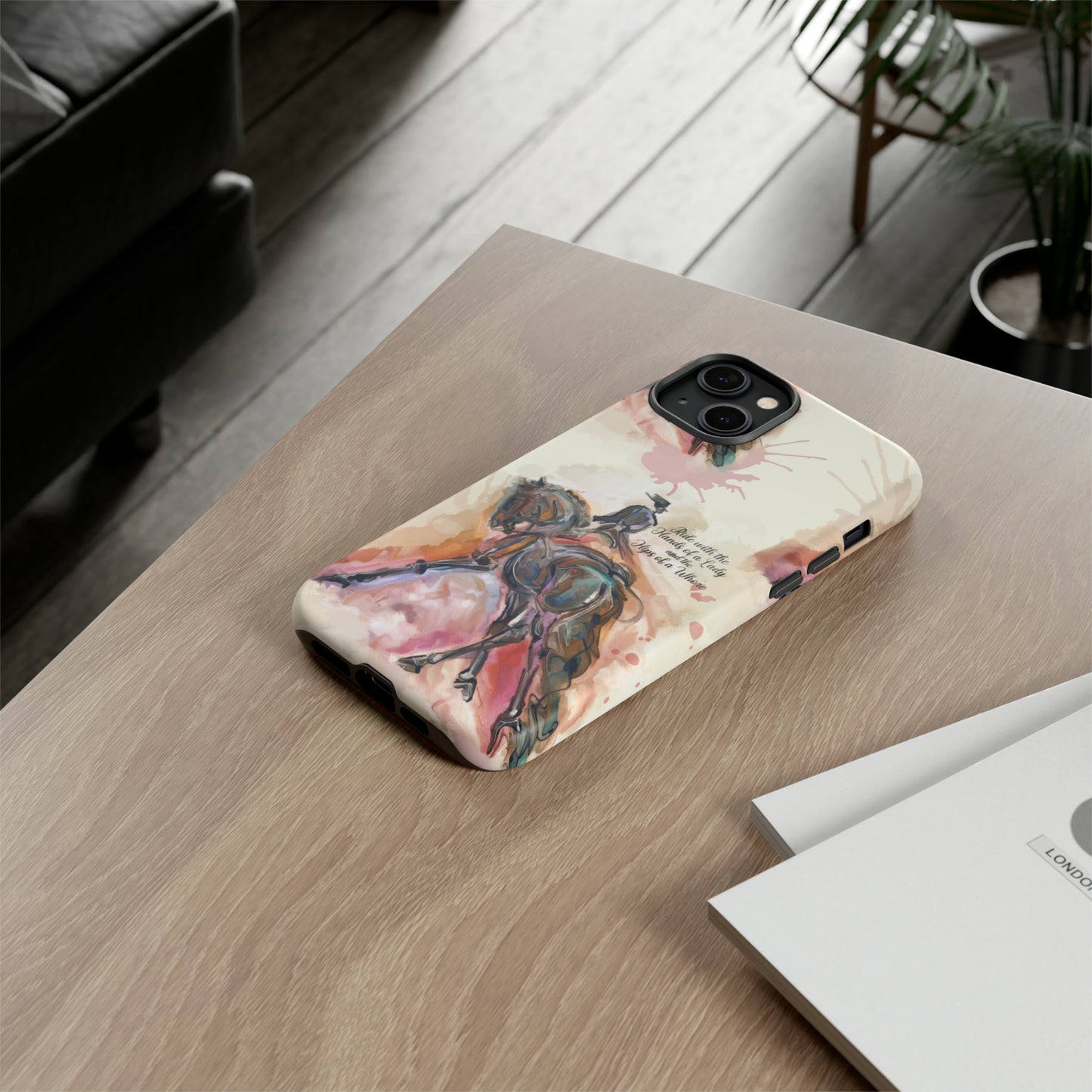 Raunchy Dressage Watercolor Horse Horse Lover Gift Study Tough Case Phone Case.