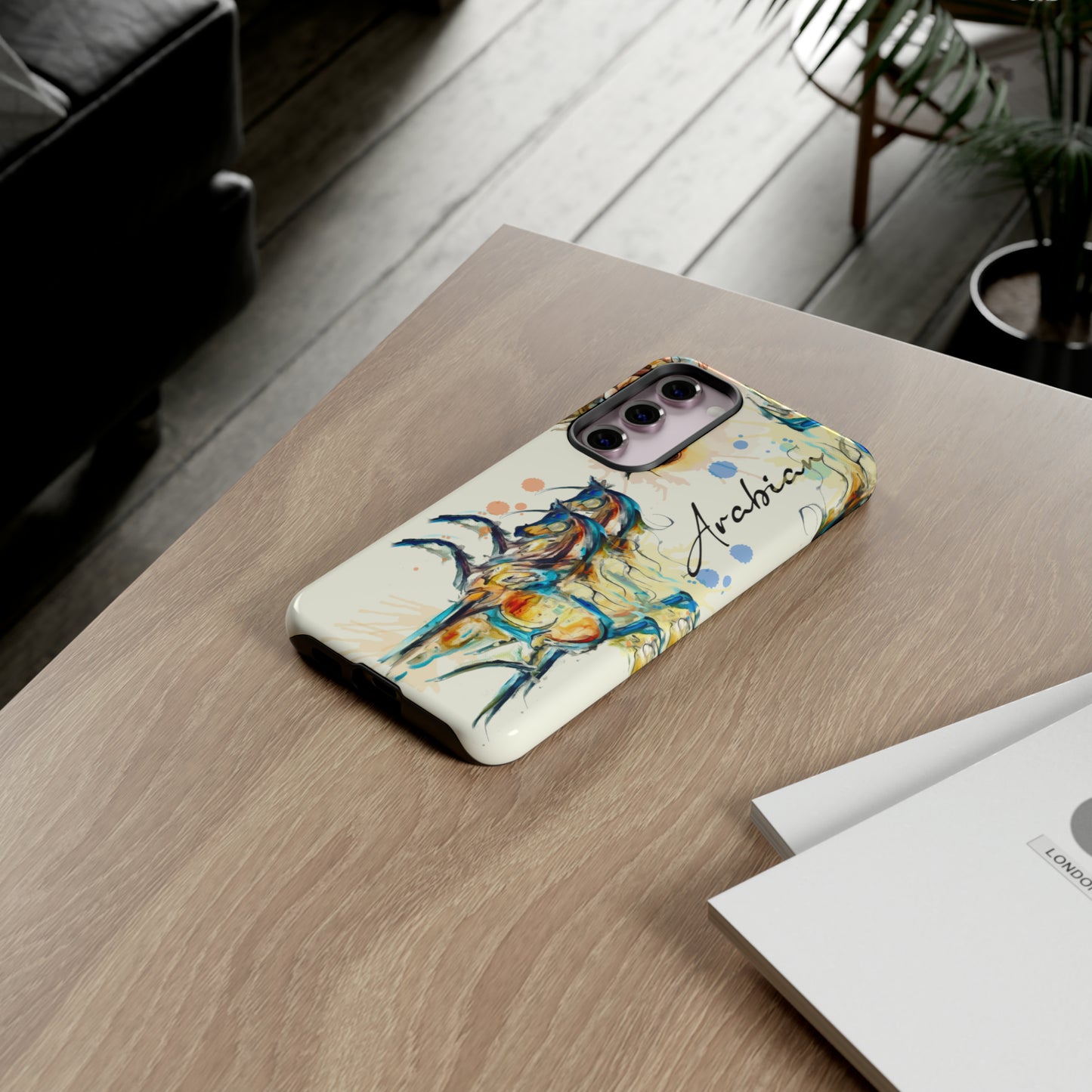 Arabian Watercolor Horse Horse Lover Gift Study Tough Case Phone Case.