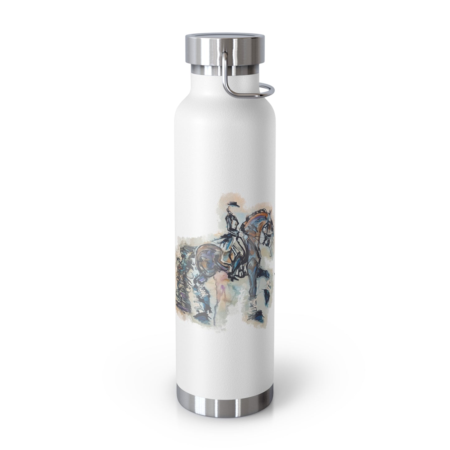 Friesian Piaffe Dressage Copper Vacuum Insulated Bottle, 22oz
