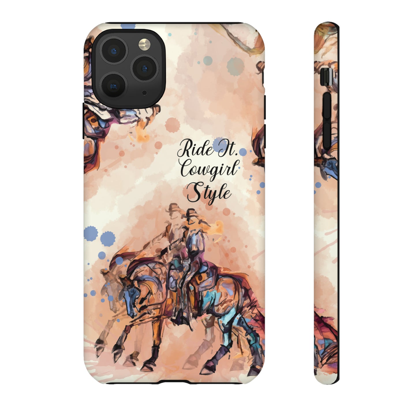 Raunchy Western Horse Watercolor Horse Horse Lover Gift Study Tough Case Phone Case.