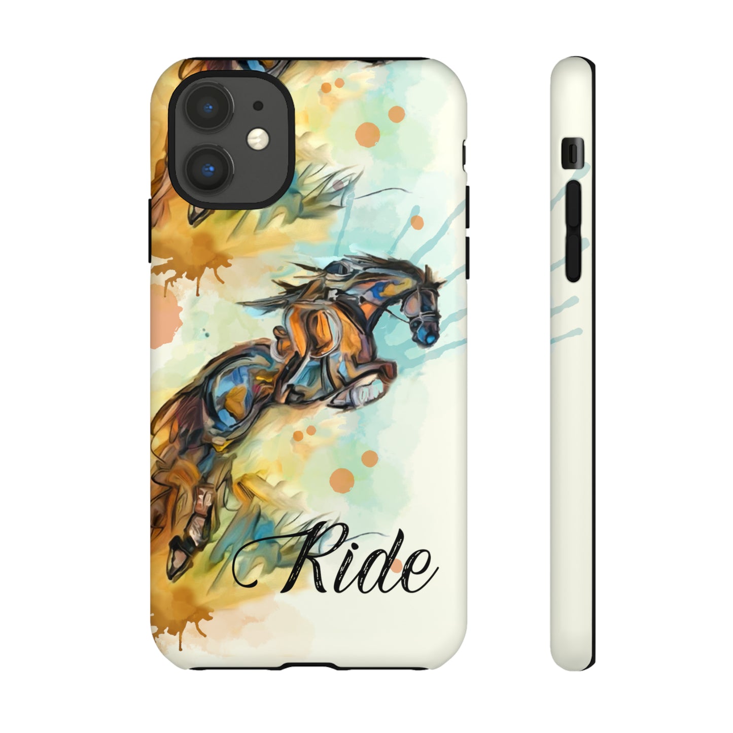 Water color Hunter Jumper Horse arena Study Tough Case Phone Case.