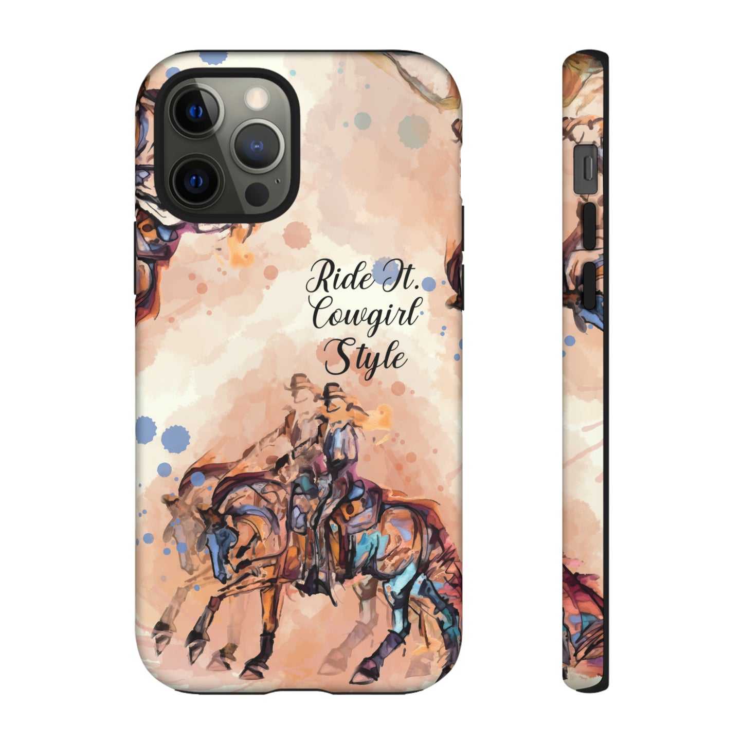 Raunchy Western Horse Watercolor Horse Horse Lover Gift Study Tough Case Phone Case.
