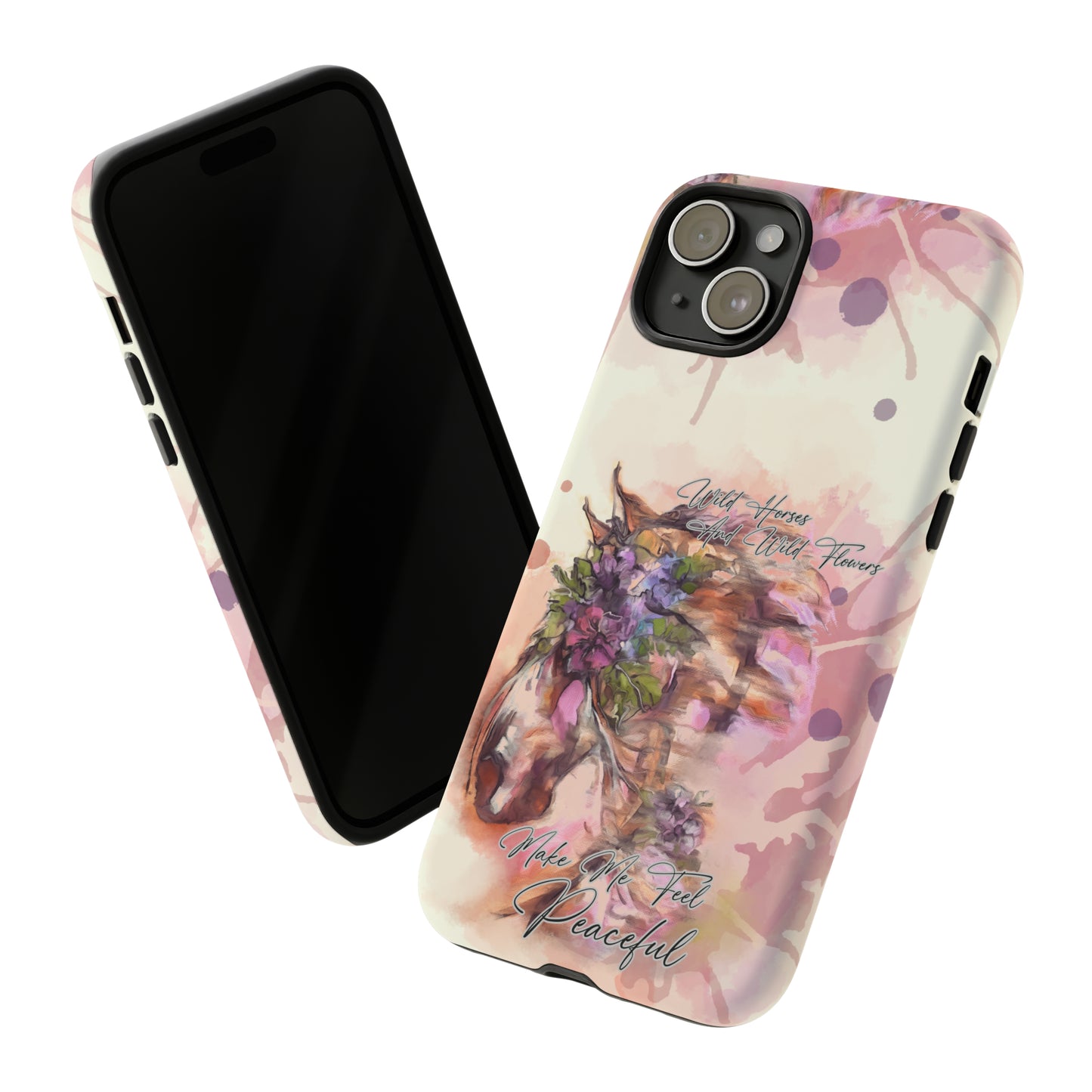 Romantic Equestrian Watercolor Horse Horse Lover Gift Study Tough Case Phone Case.