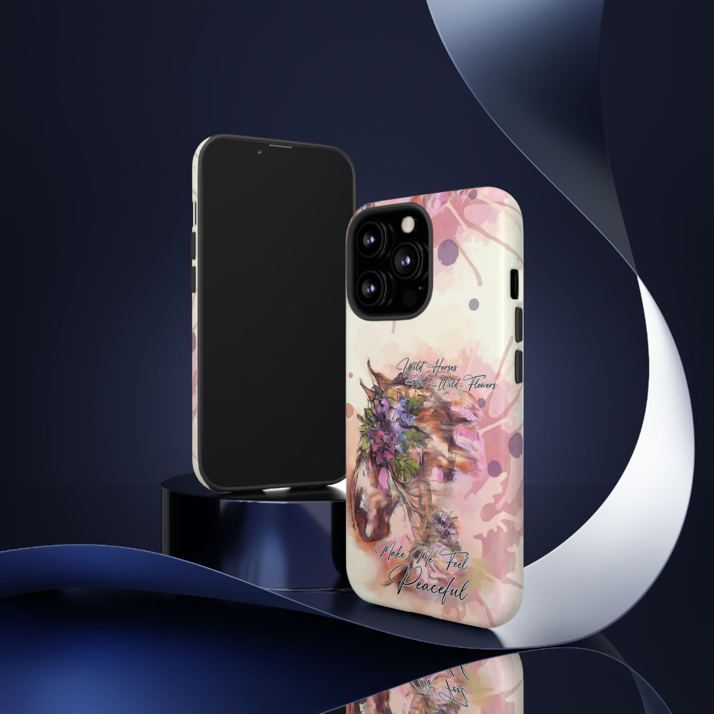 Romantic Equestrian Watercolor Horse Horse Lover Gift Study Tough Case Phone Case.