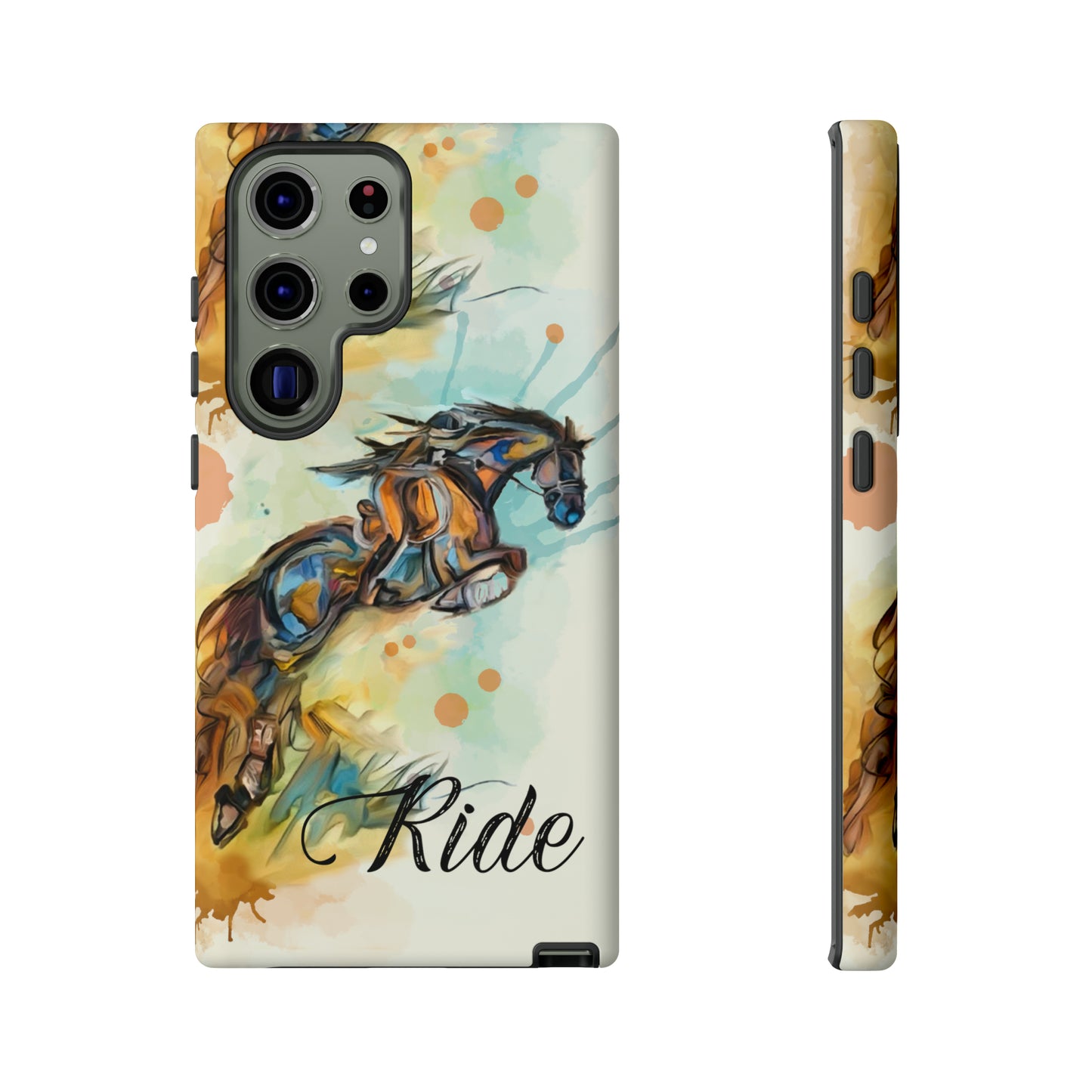 Water color Hunter Jumper Horse arena Study Tough Case Phone Case.