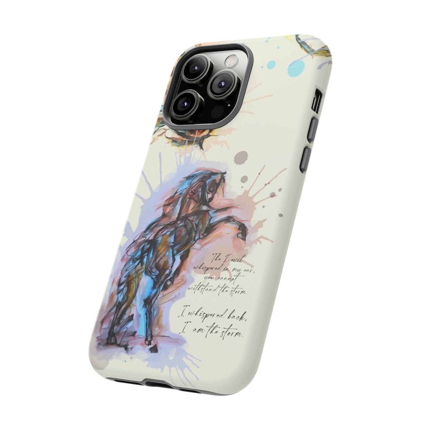 Inspirational Watercolor Horse Horse Lover Gift Study Tough Case Phone Case.