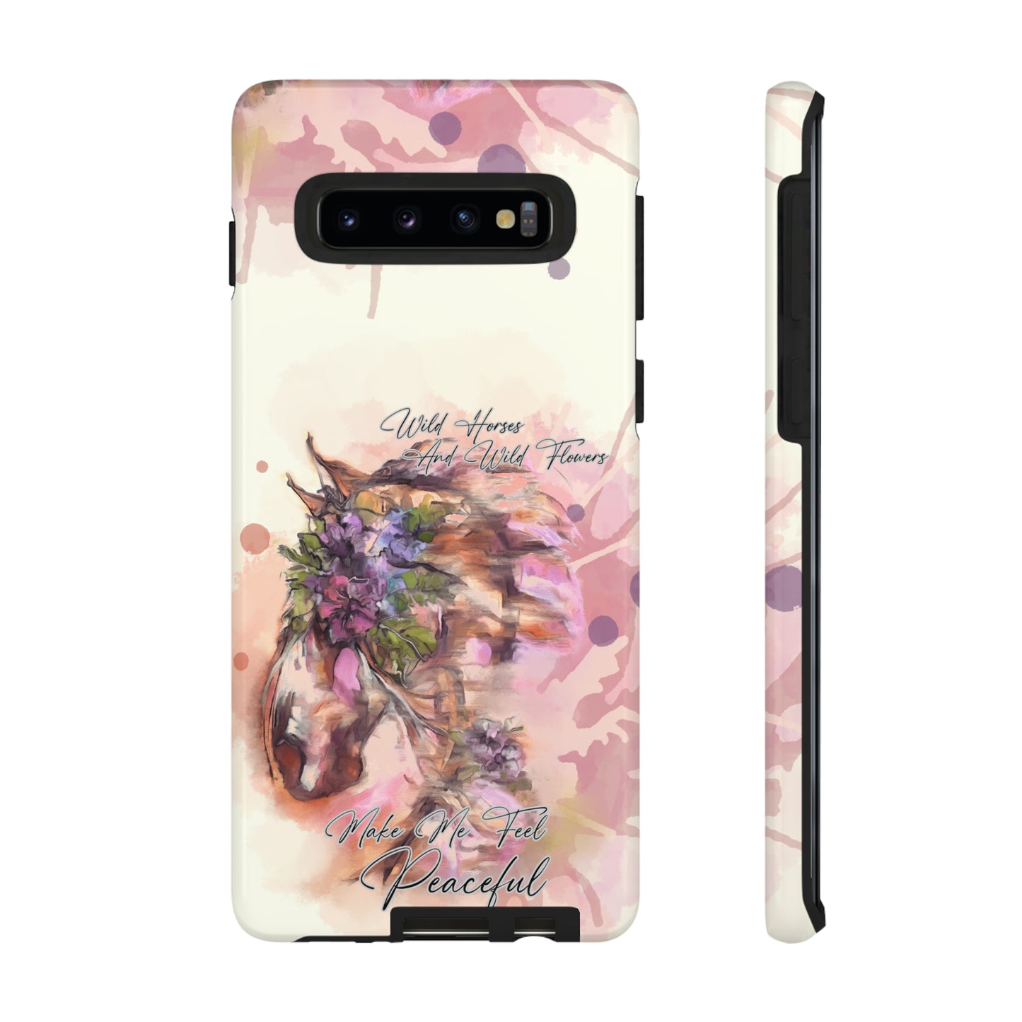 Romantic Equestrian Watercolor Horse Horse Lover Gift Study Tough Case Phone Case.