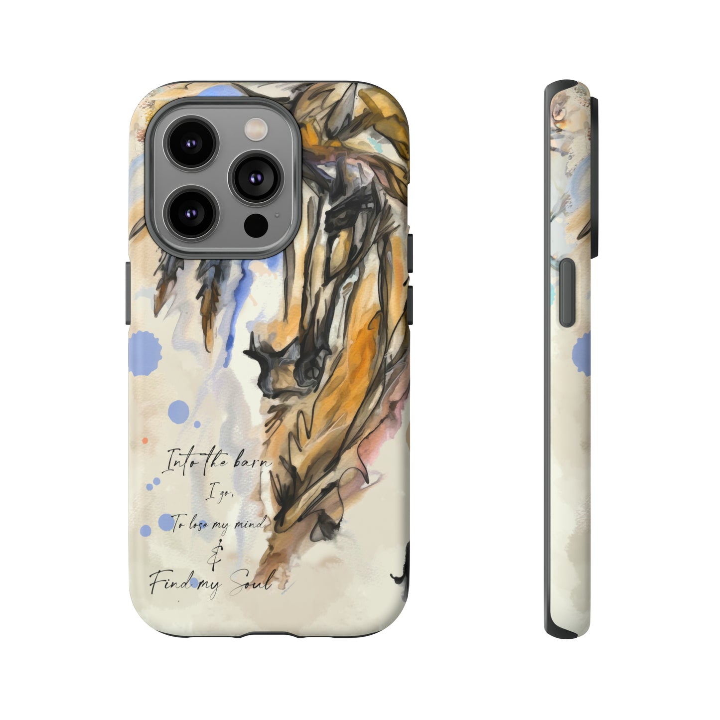 Inspirational Watercolor Horse Horse Lover Gift Study Tough Case Phone Case.