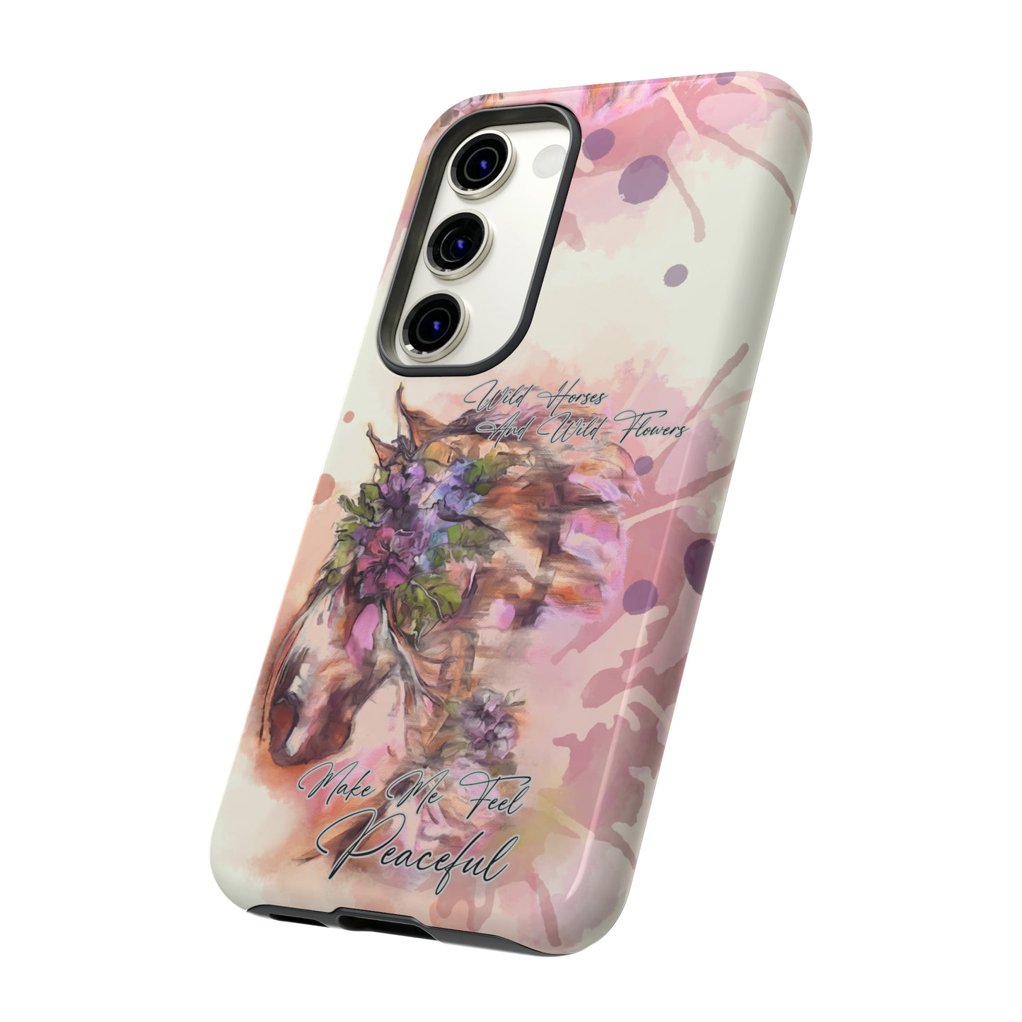 Romantic Equestrian Watercolor Horse Horse Lover Gift Study Tough Case Phone Case.