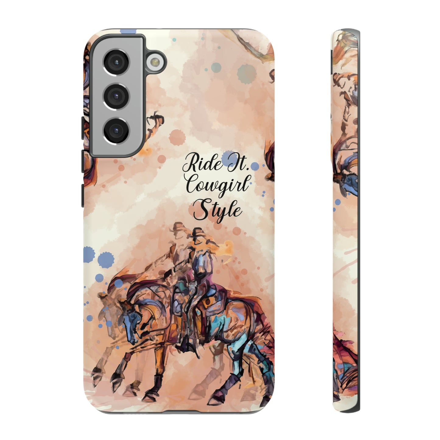 Raunchy Western Horse Watercolor Horse Horse Lover Gift Study Tough Case Phone Case.
