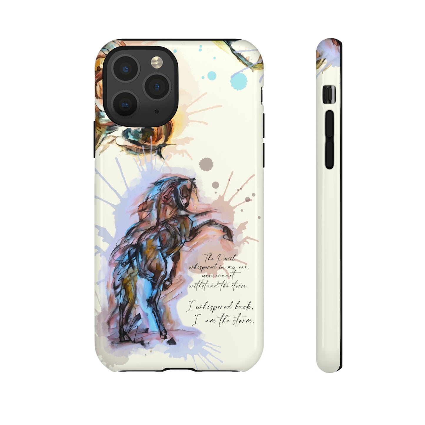 Inspirational Watercolor Horse Horse Lover Gift Study Tough Case Phone Case.