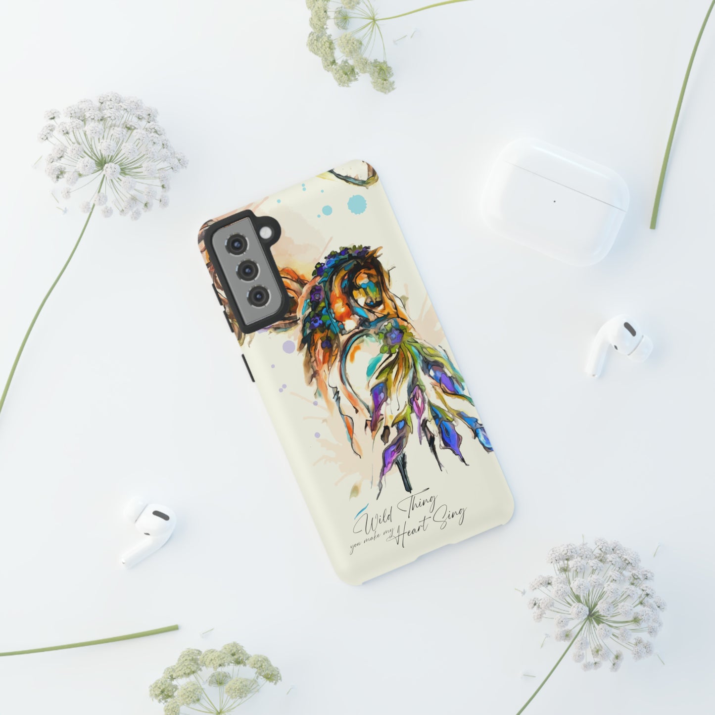 Watercolor Horse Horse Lover Gift Study Tough Case Phone Case.