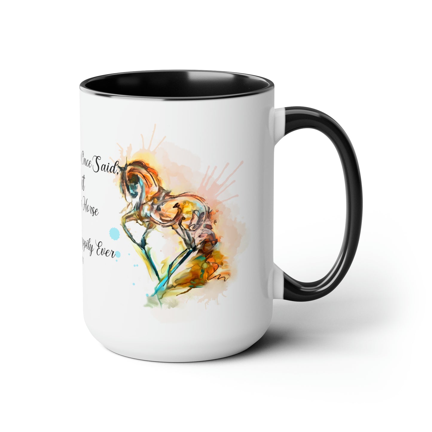 Copy of Copy of Pegasus Water color art . Horse Lover Gift -Two-Tone Coffee Mugs, 15oz