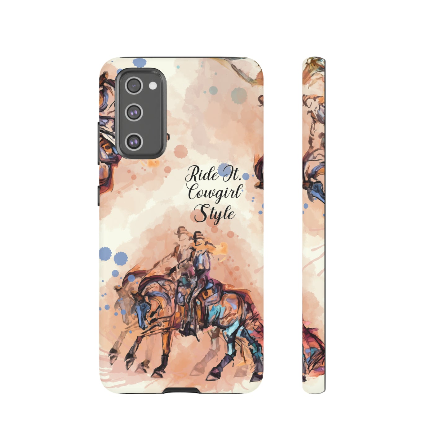 Raunchy Western Horse Watercolor Horse Horse Lover Gift Study Tough Case Phone Case.
