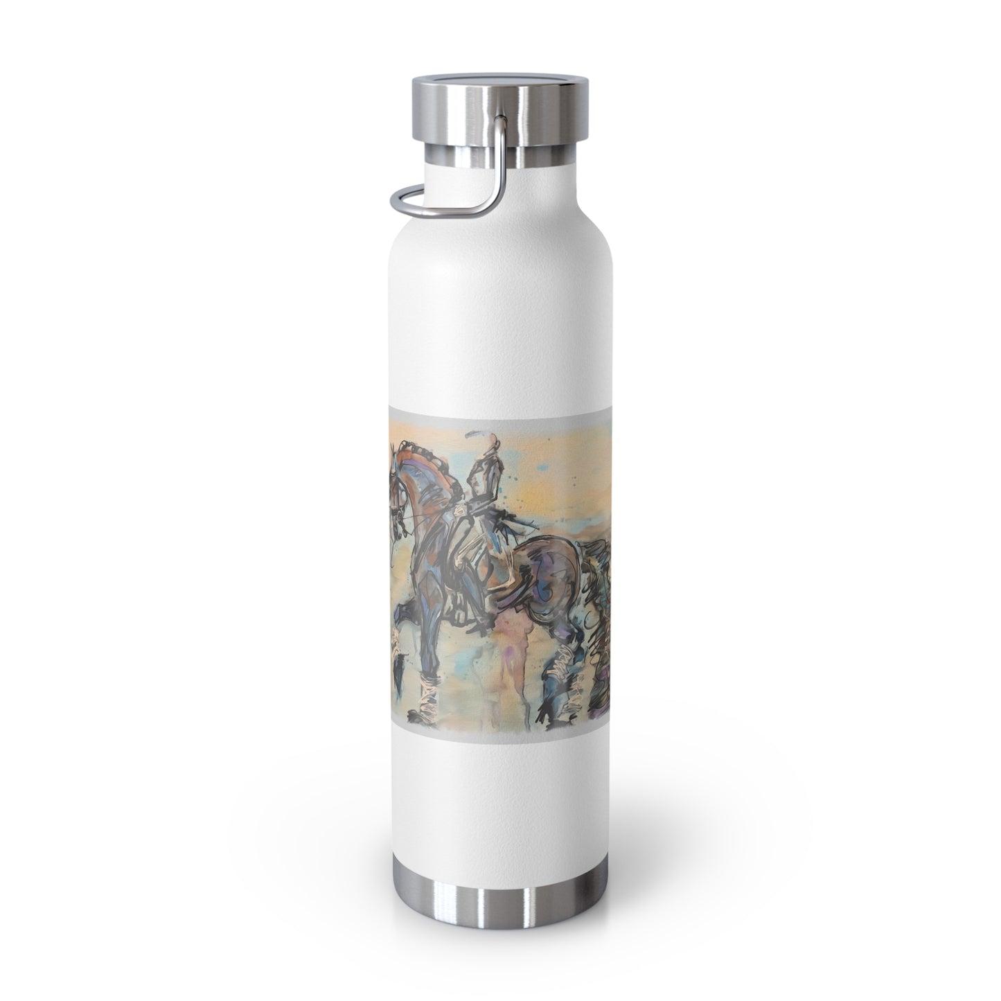 Jenny Veenstra Dressage WaterColor Copper Vacuum Insulated Bottle, 22oz
