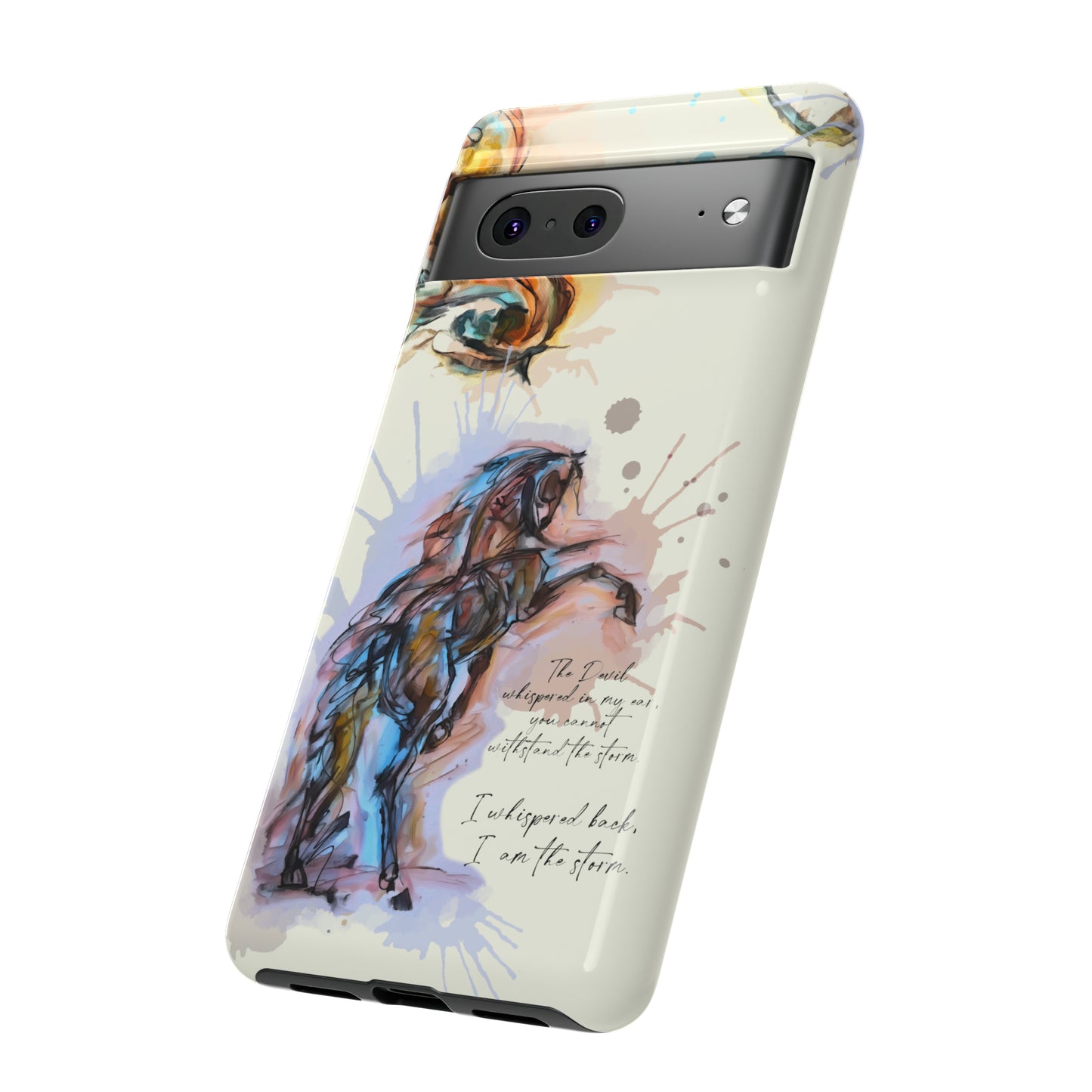 Inspirational Watercolor Horse Horse Lover Gift Study Tough Case Phone Case.