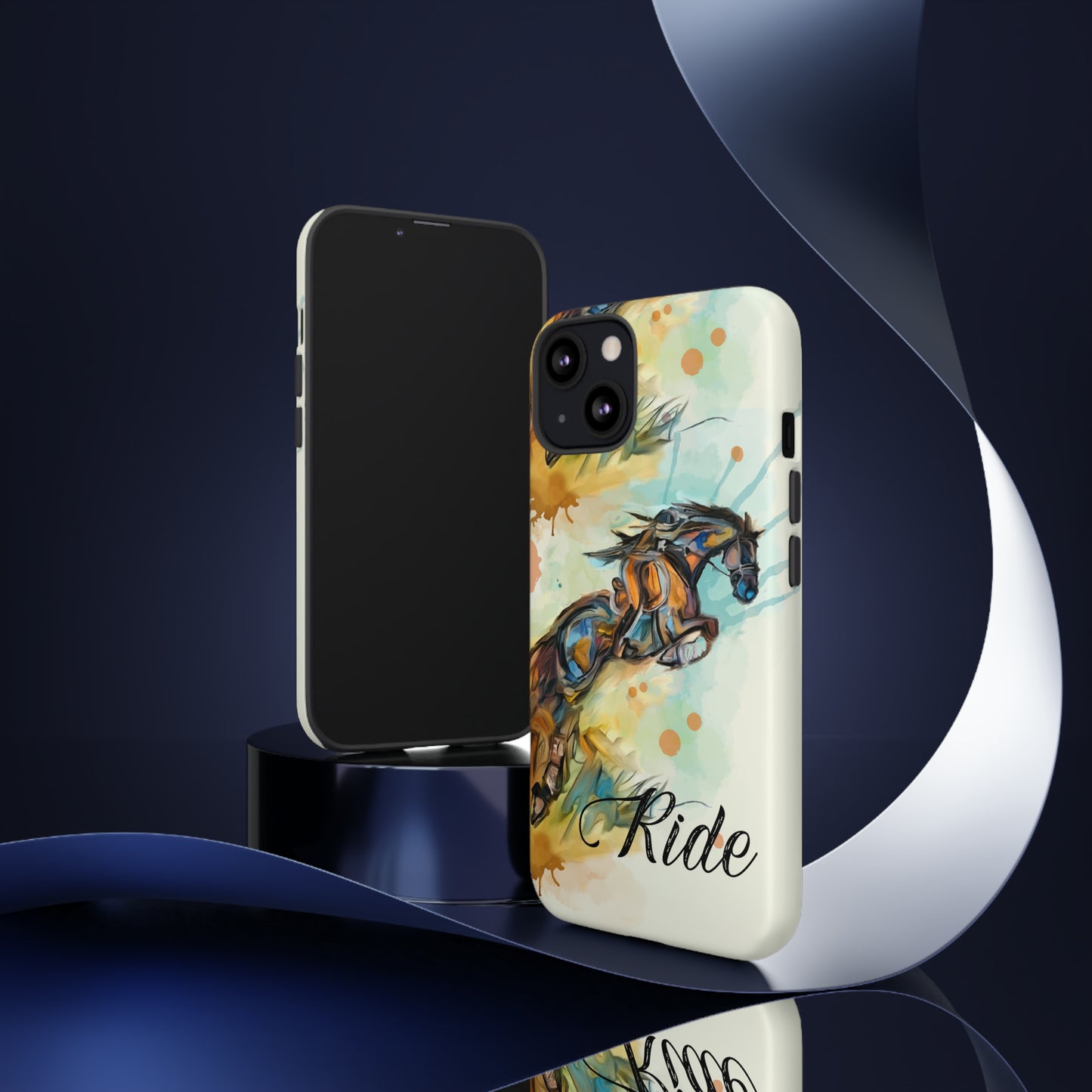 Water color Hunter Jumper Horse arena Study Tough Case Phone Case.
