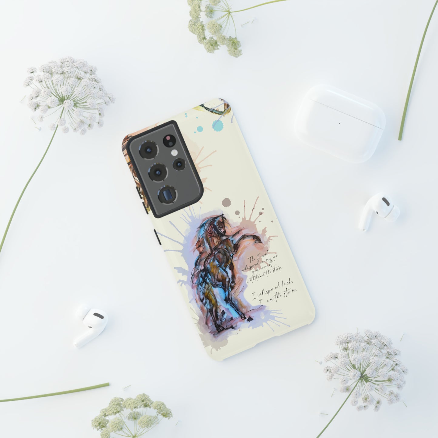 Inspirational Watercolor Horse Horse Lover Gift Study Tough Case Phone Case.