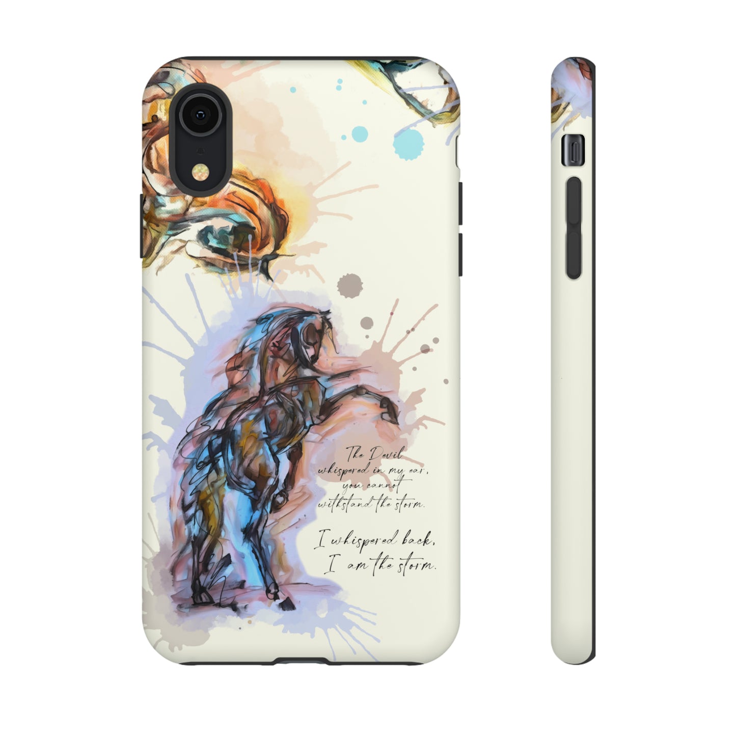 Inspirational Watercolor Horse Horse Lover Gift Study Tough Case Phone Case.