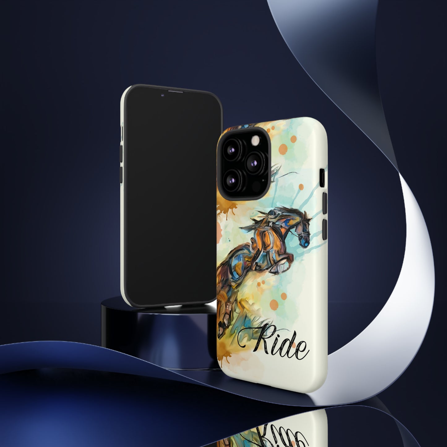 Water color Hunter Jumper Horse arena Study Tough Case Phone Case.
