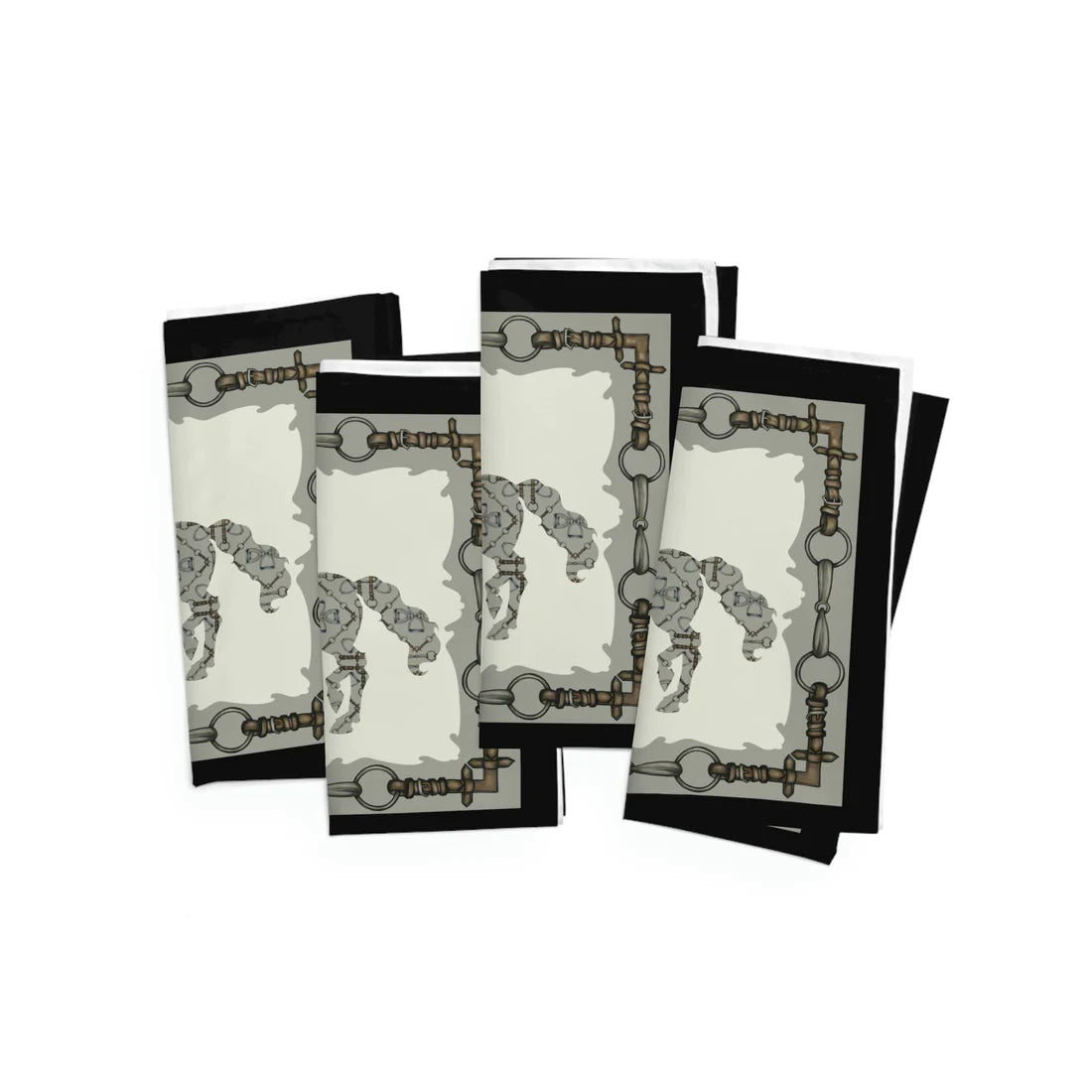 Dressage Equestrian Snaffle Bit Napkins (5 sets) 20 napkins