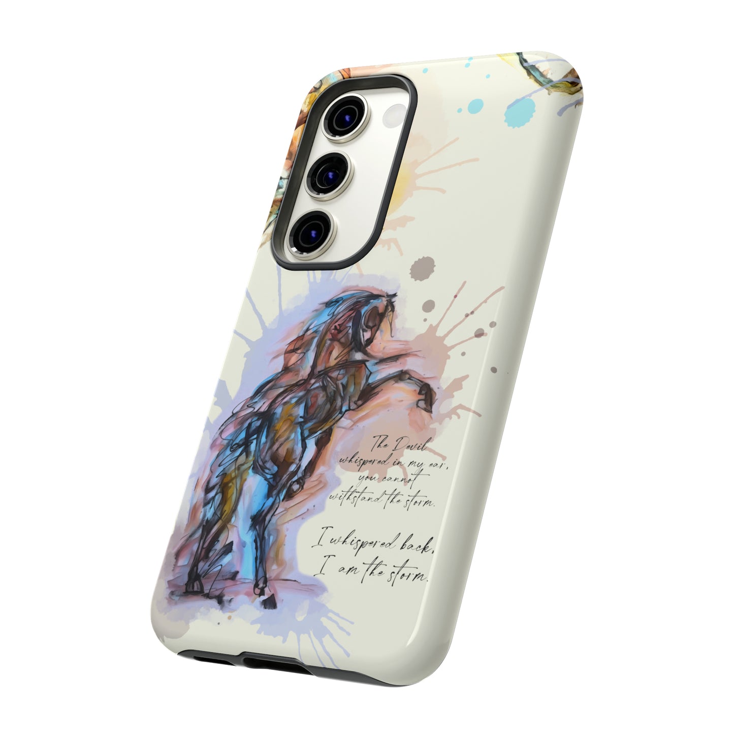 Inspirational Watercolor Horse Horse Lover Gift Study Tough Case Phone Case.