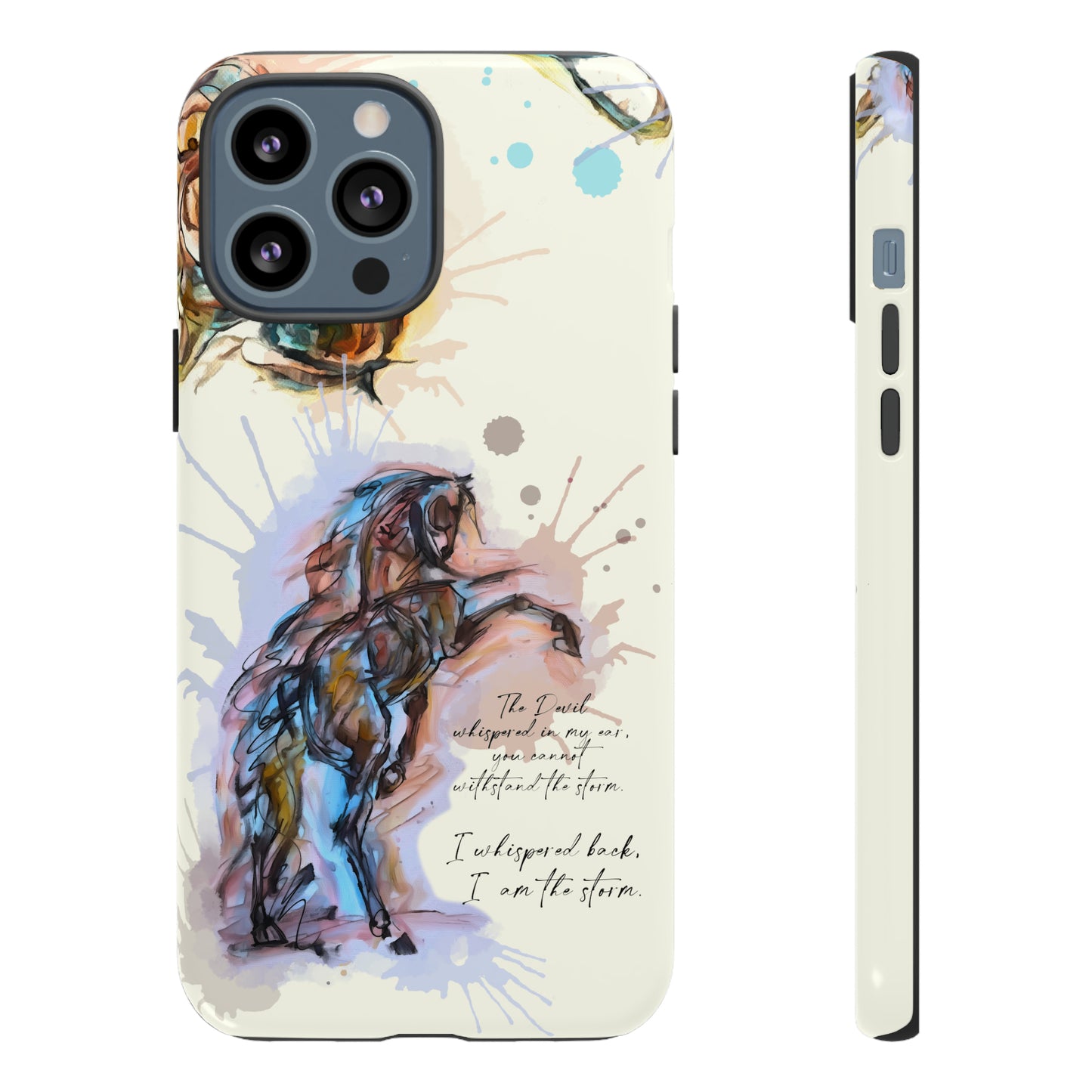 Inspirational Watercolor Horse Horse Lover Gift Study Tough Case Phone Case.