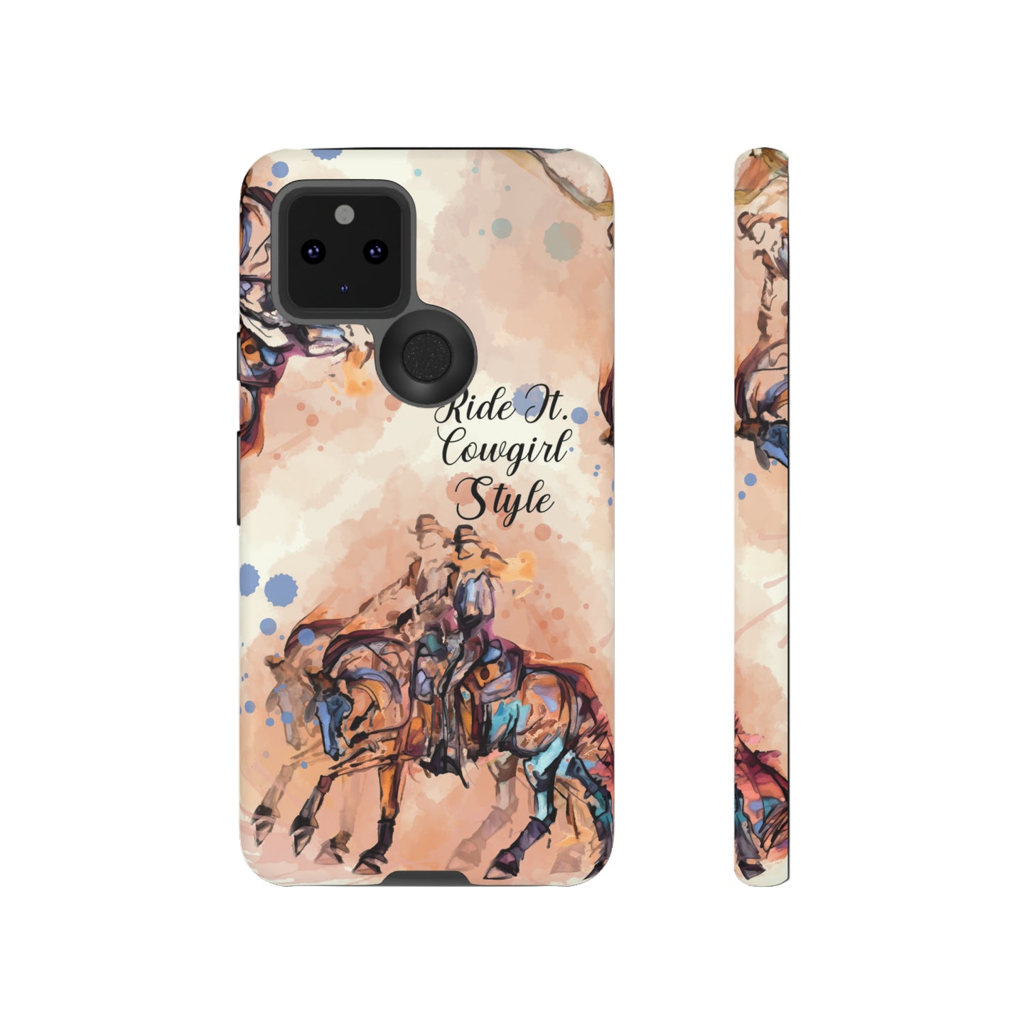 Raunchy Western Horse Watercolor Horse Horse Lover Gift Study Tough Case Phone Case.