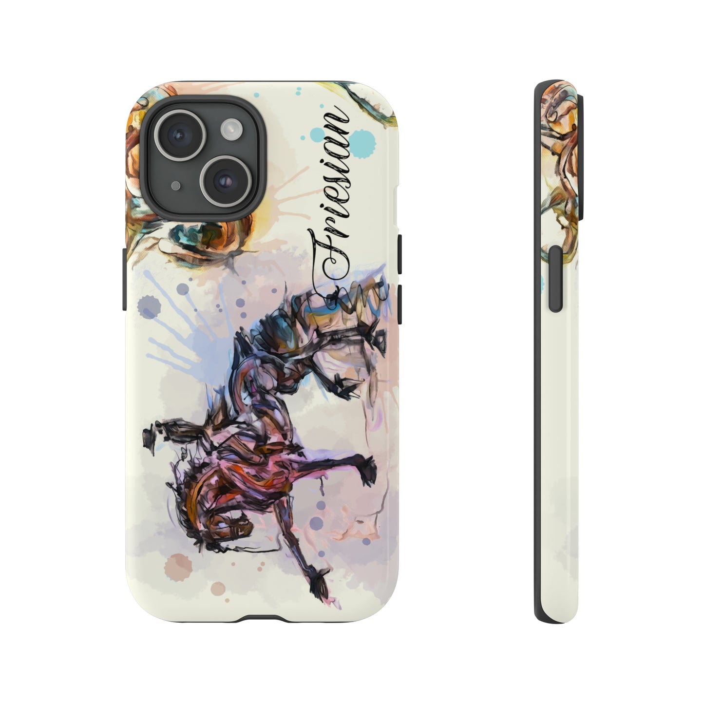 Friesian Watercolor Horse Horse Lover Gift Study Tough Case Phone Case.